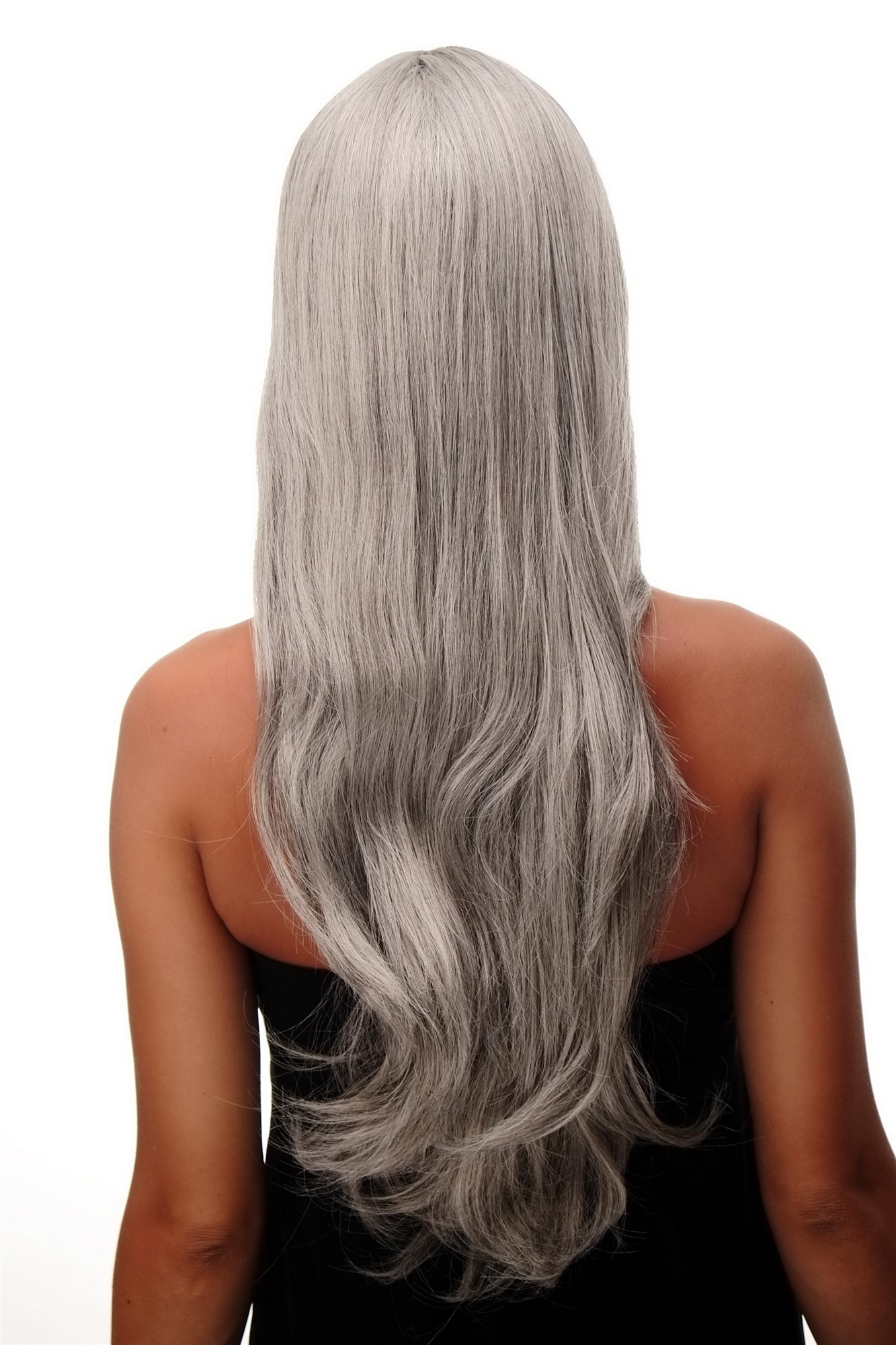 Lady women wig very long fringe part to side straight silver grey gray 3111, view 4, WIG ME UP: Your Perücken Online Shop Quality Wigs, Ladies, Grey, straight, long