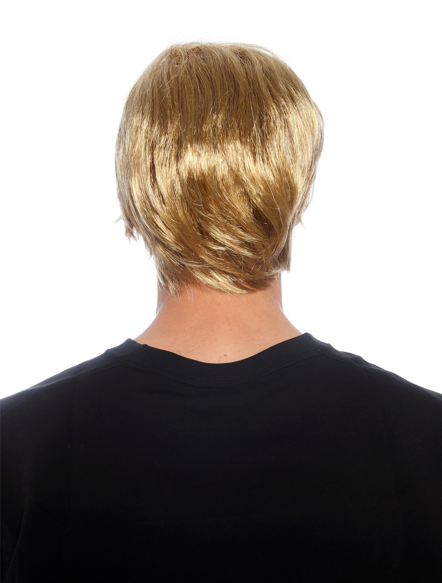 glatte Party-Perücke Gold-Blond-Mix 30 cm lange Perücke für Herren