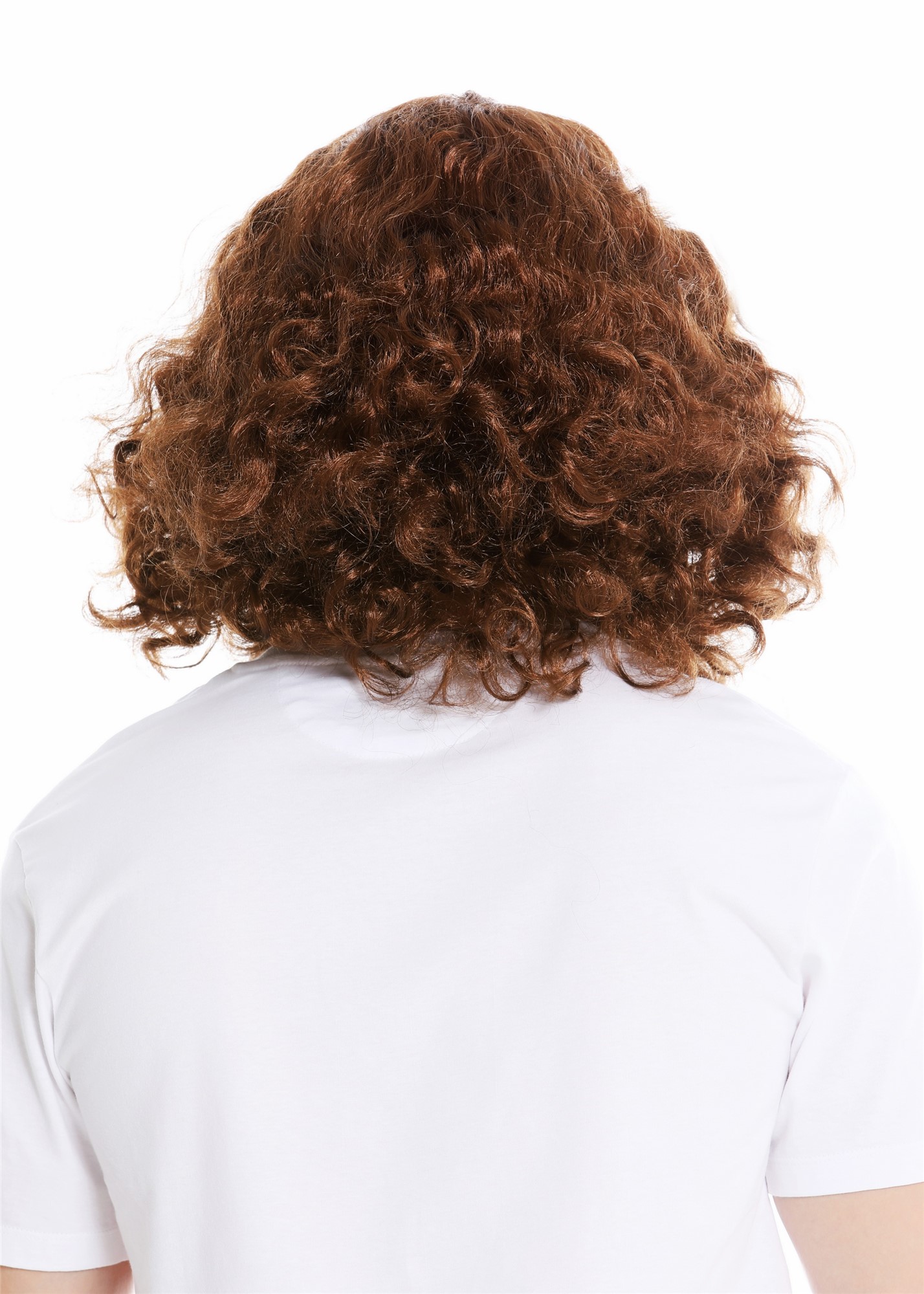 Party Wig, Men, medium brown, curled, long