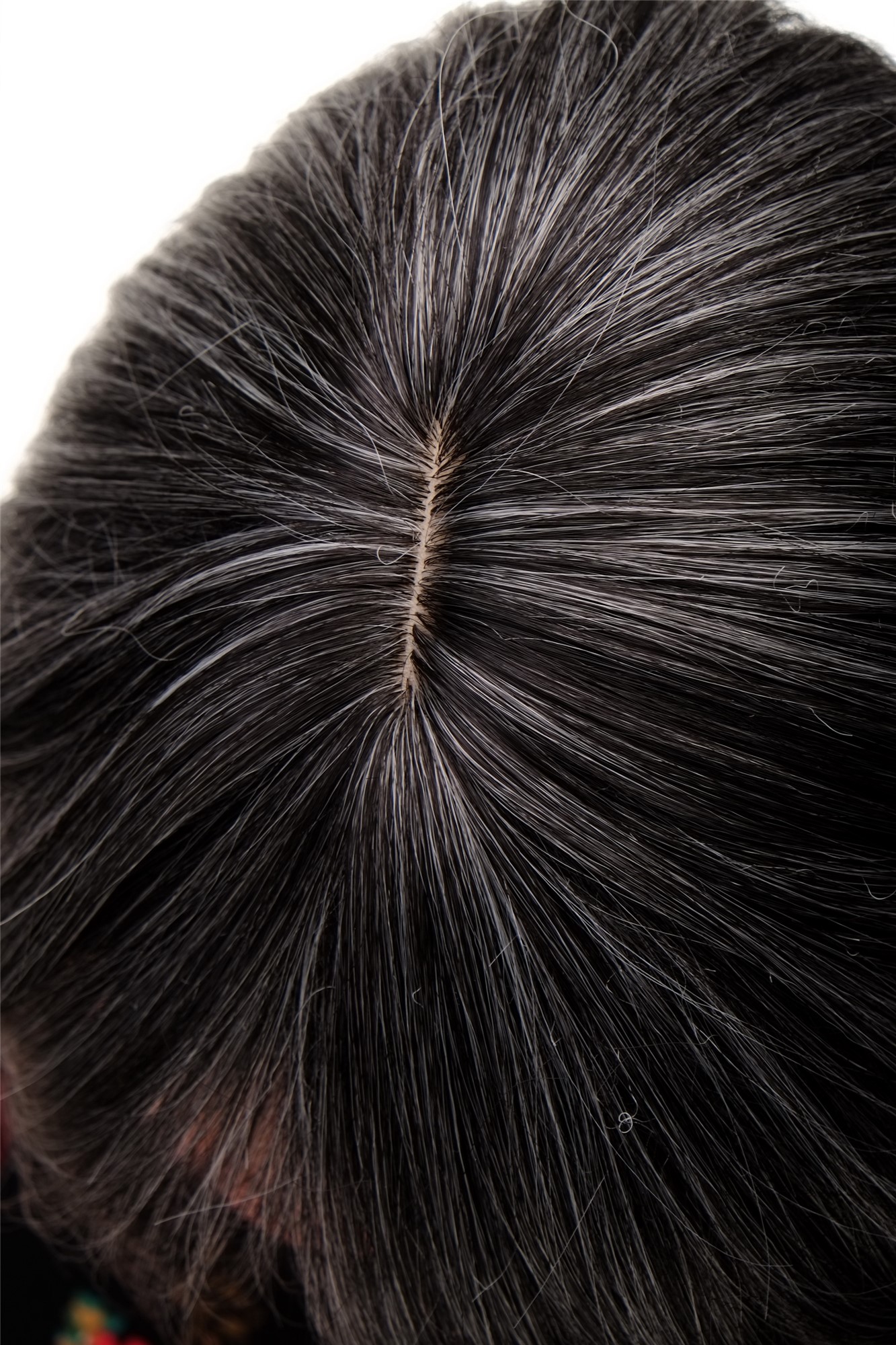 Lady women wig short long bob page long fringe parted to side dark gray 6082, view 5, WIG ME UP: Your Perücken Online Shop Quality Wigs, Ladies, dark brown-gray mix, straight, short