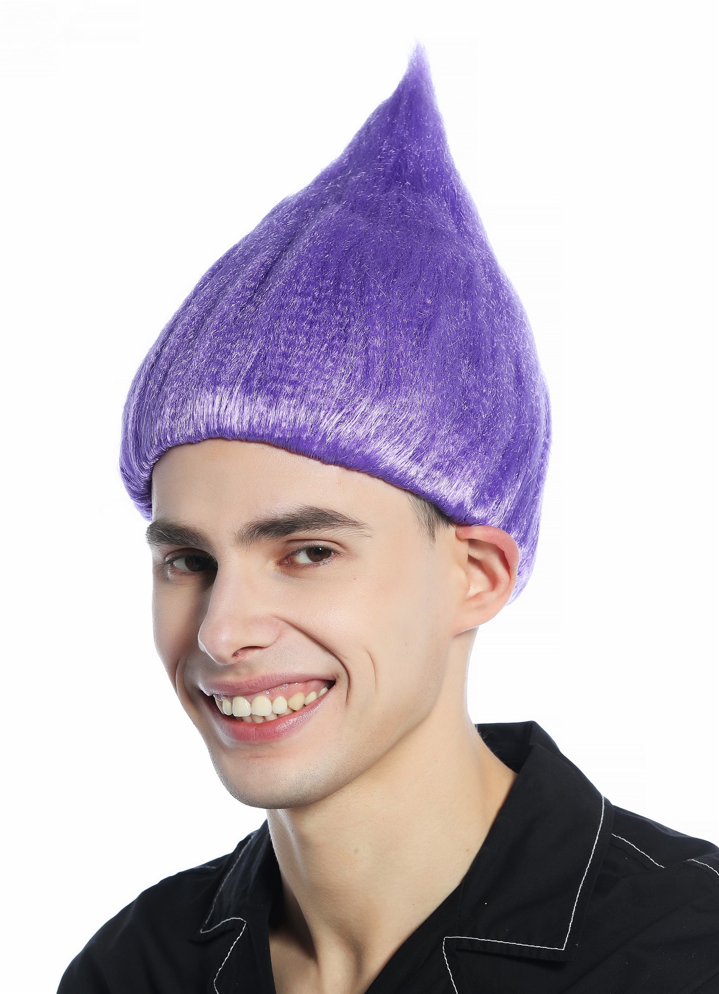 günstige Party Perücke, Perücke lila toupiert Troll Elf CW-057-P08, Ansicht 2, WIG ME UP: Ihr Perücken Online Shop wellige Party Perücke Lila kurze Haare Unisex