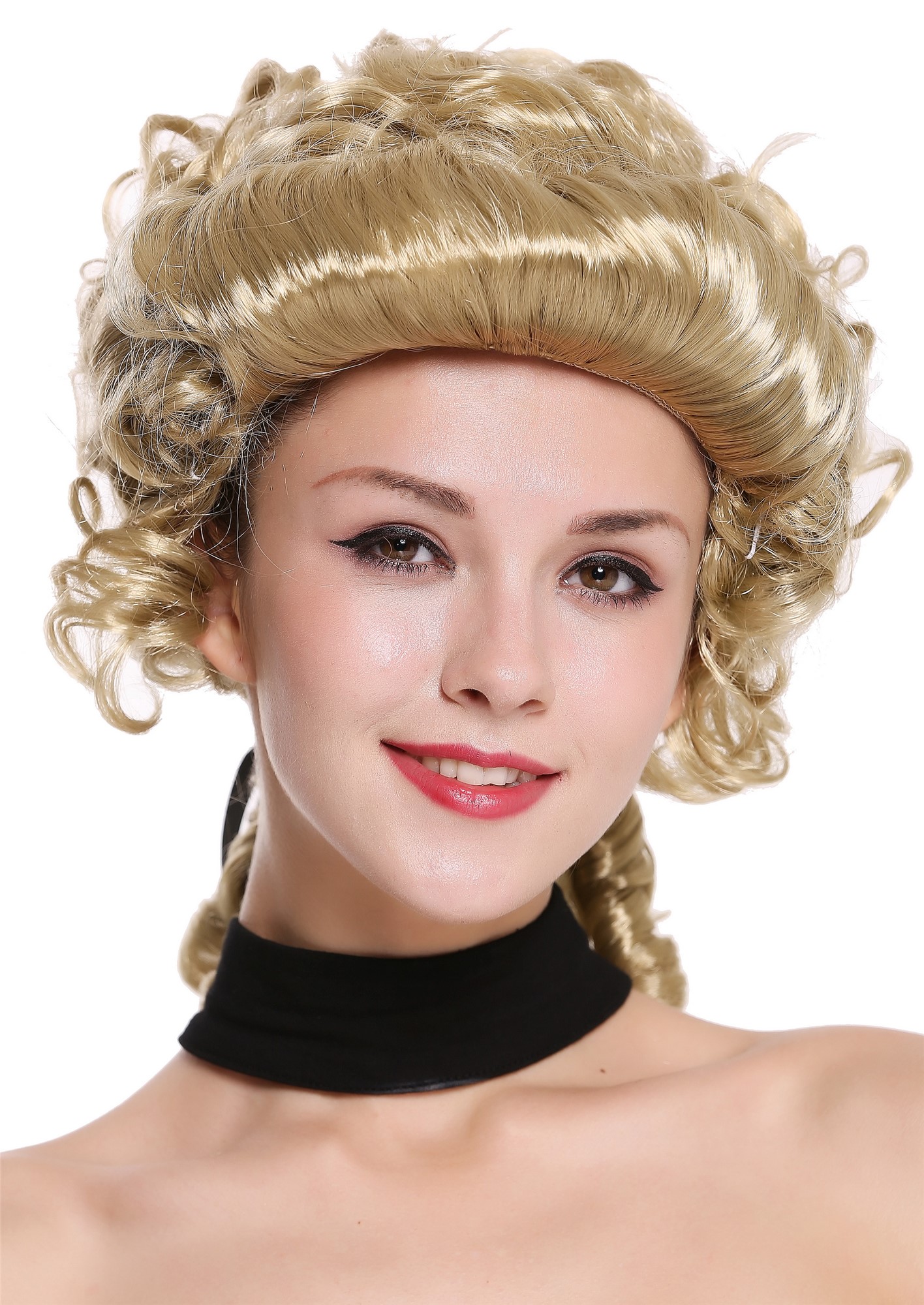 Man Lady Party Wig Baroque noble aristocrat lord curls long ponytail blond 91019, view 5, WIG ME UP: Your Perücken Online Shop Party Wig, Men, Blonde, curled, shoulder-length