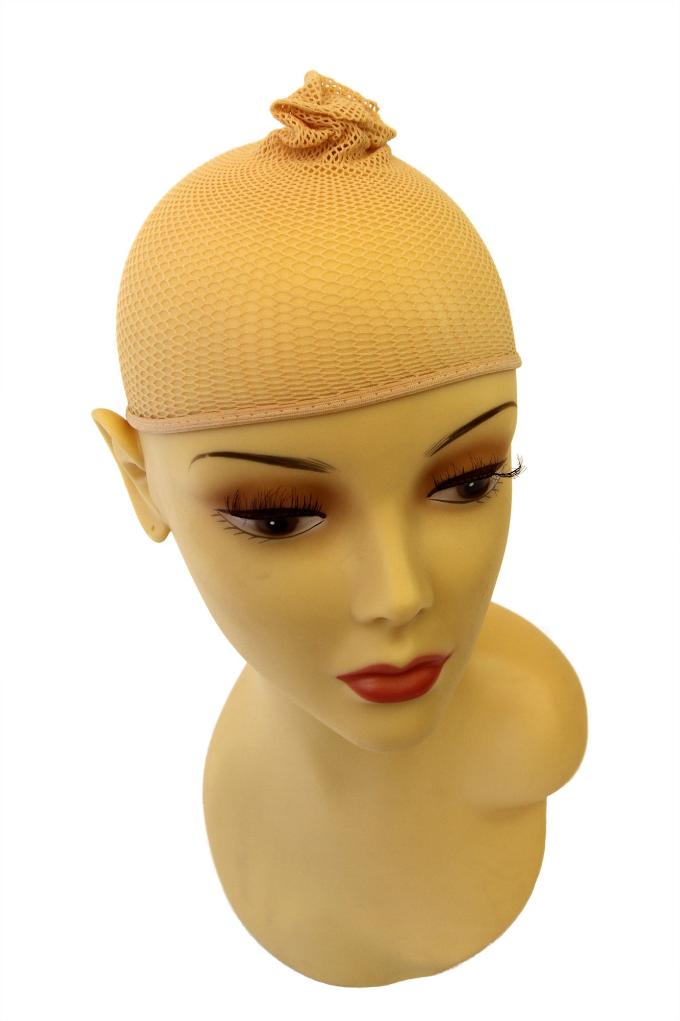 WIG ME UP elastic blonde beige light hair net, wig cap HNB, front view, WIG ME UP: Your Perücken Online Shop Hairnets, Bun Cushions & More