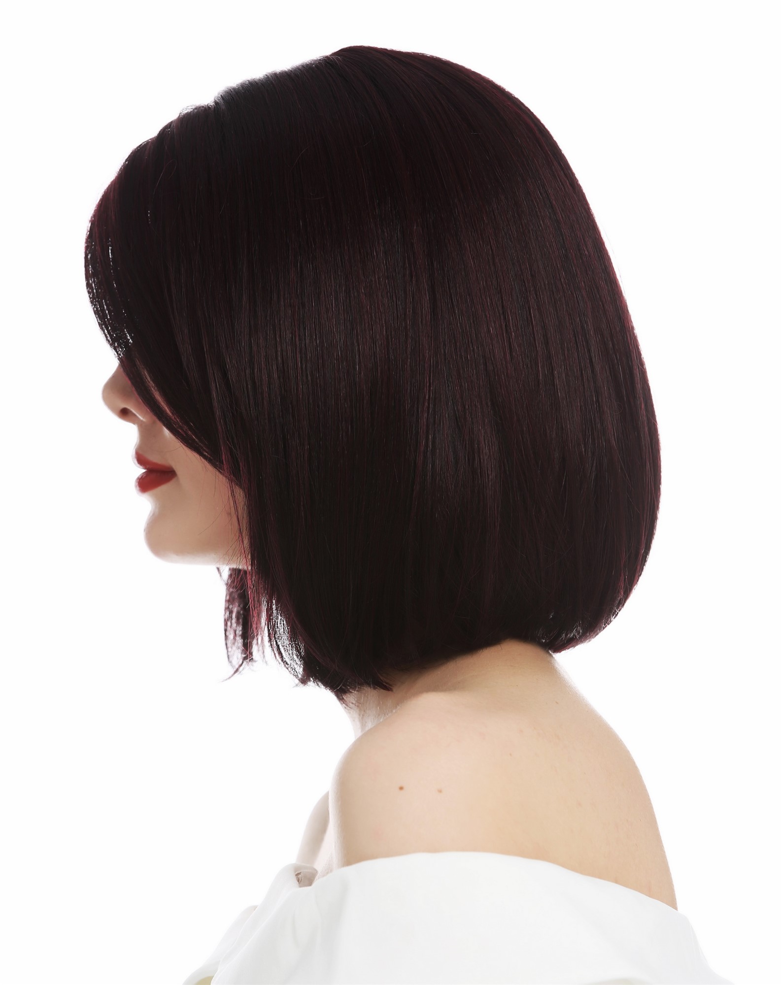 Quality Wigs, Ladies, eggplant red, straight, short