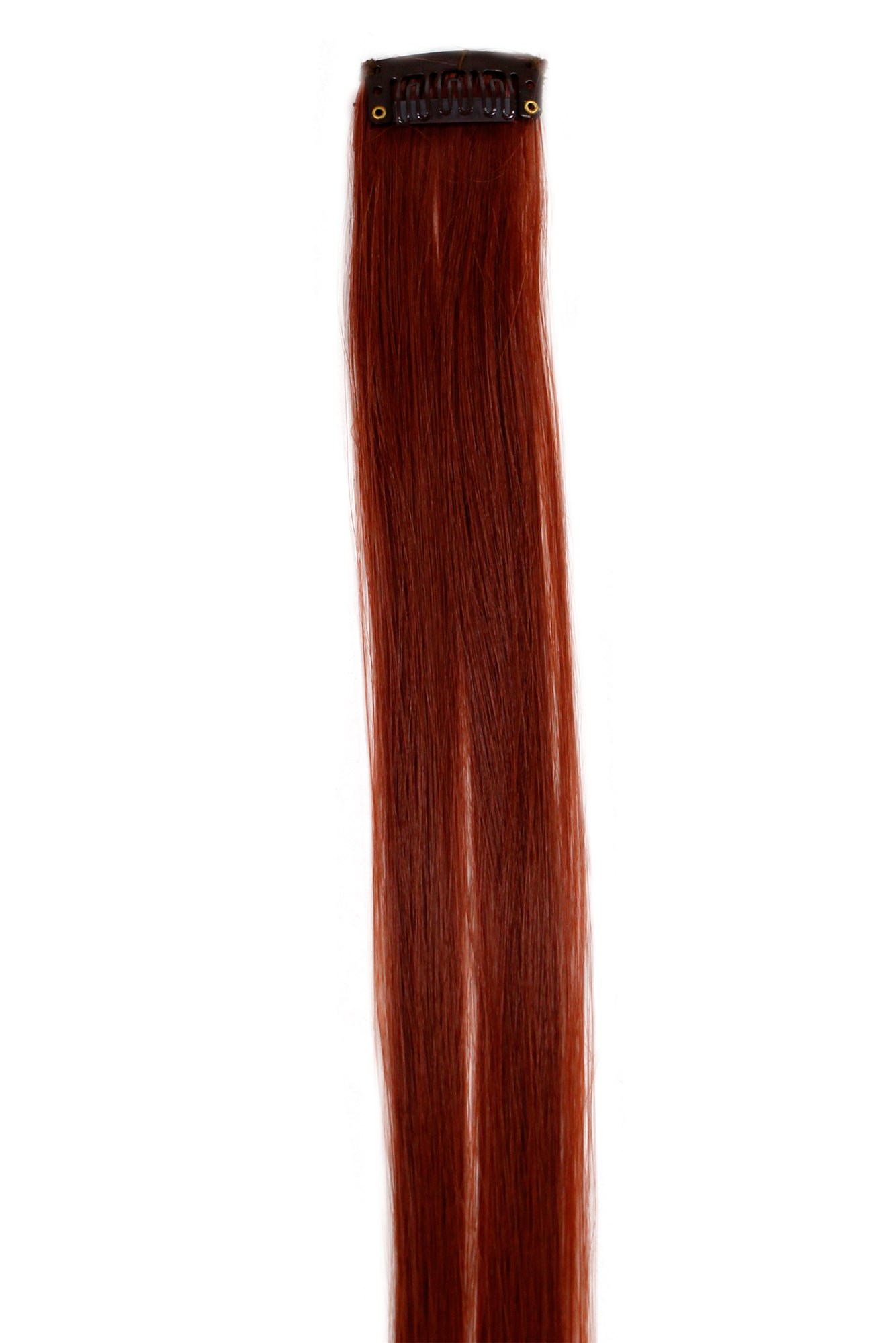 glatte Extensions Rot-Braun 52 cm lang