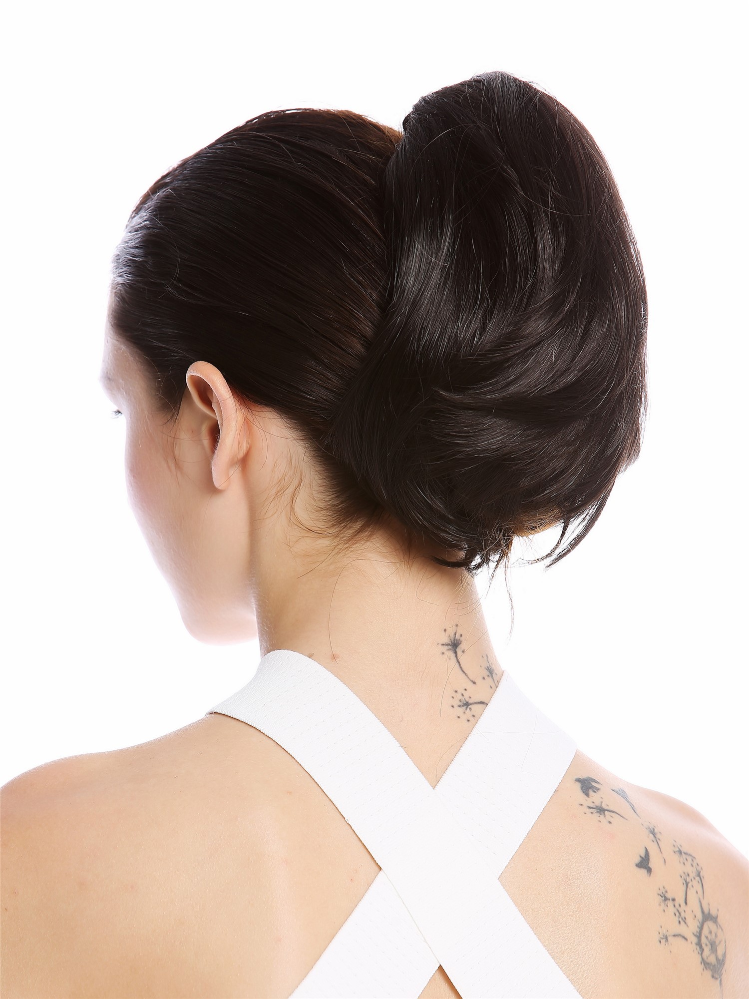 Ponytail Hairpiece very short straight but voluminous dark brown N869, view 2, WIG ME UP: Your Perücken Online Shop Ponytails, dark brown, curled, short