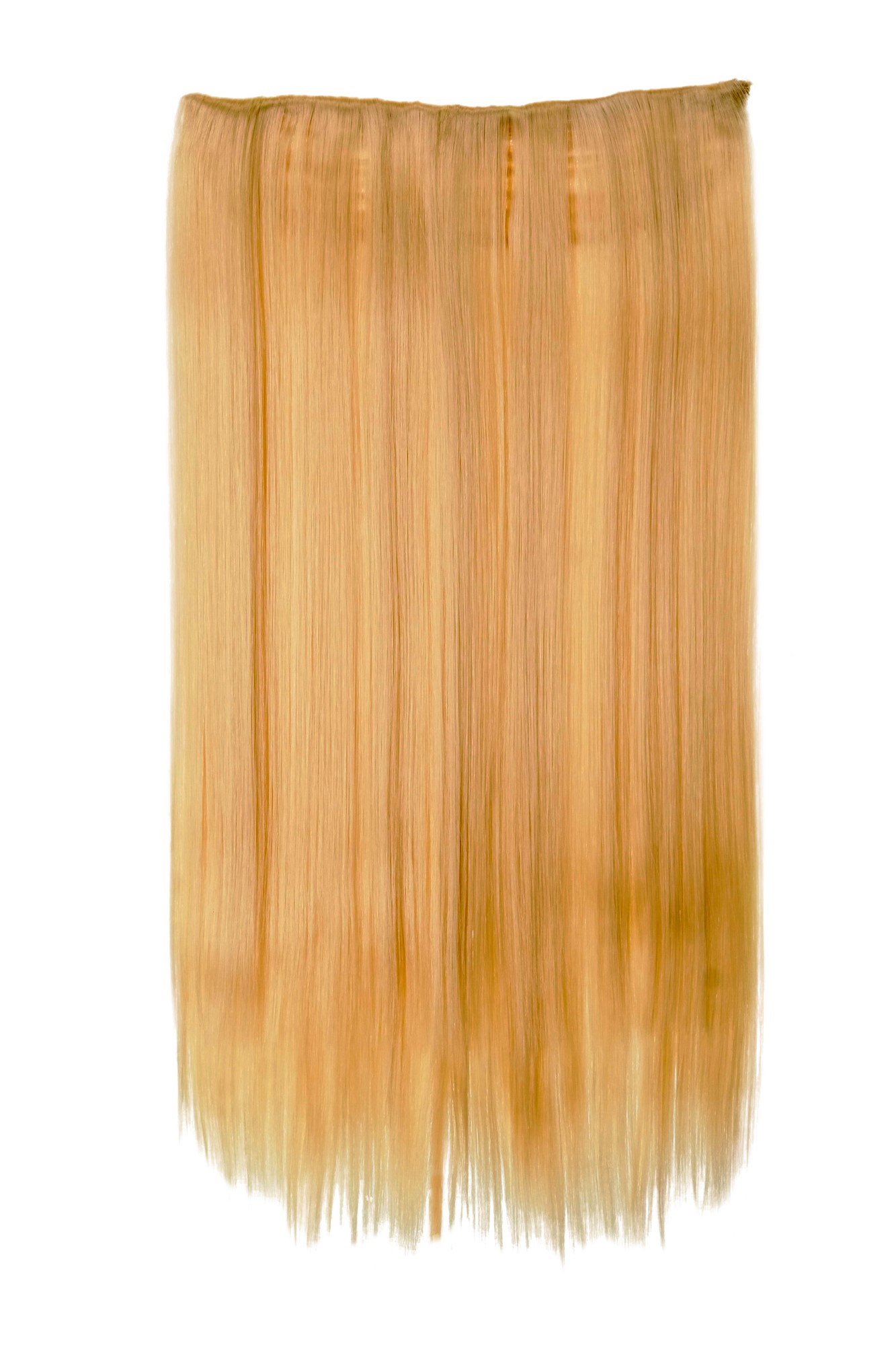 Haarteil Extension 5 Clips Platinblond L30172-613, Vorderansicht, WIG ME UP: Ihr Perücken Online Shop glatte Halbperücke Platinblond 60 cm lang