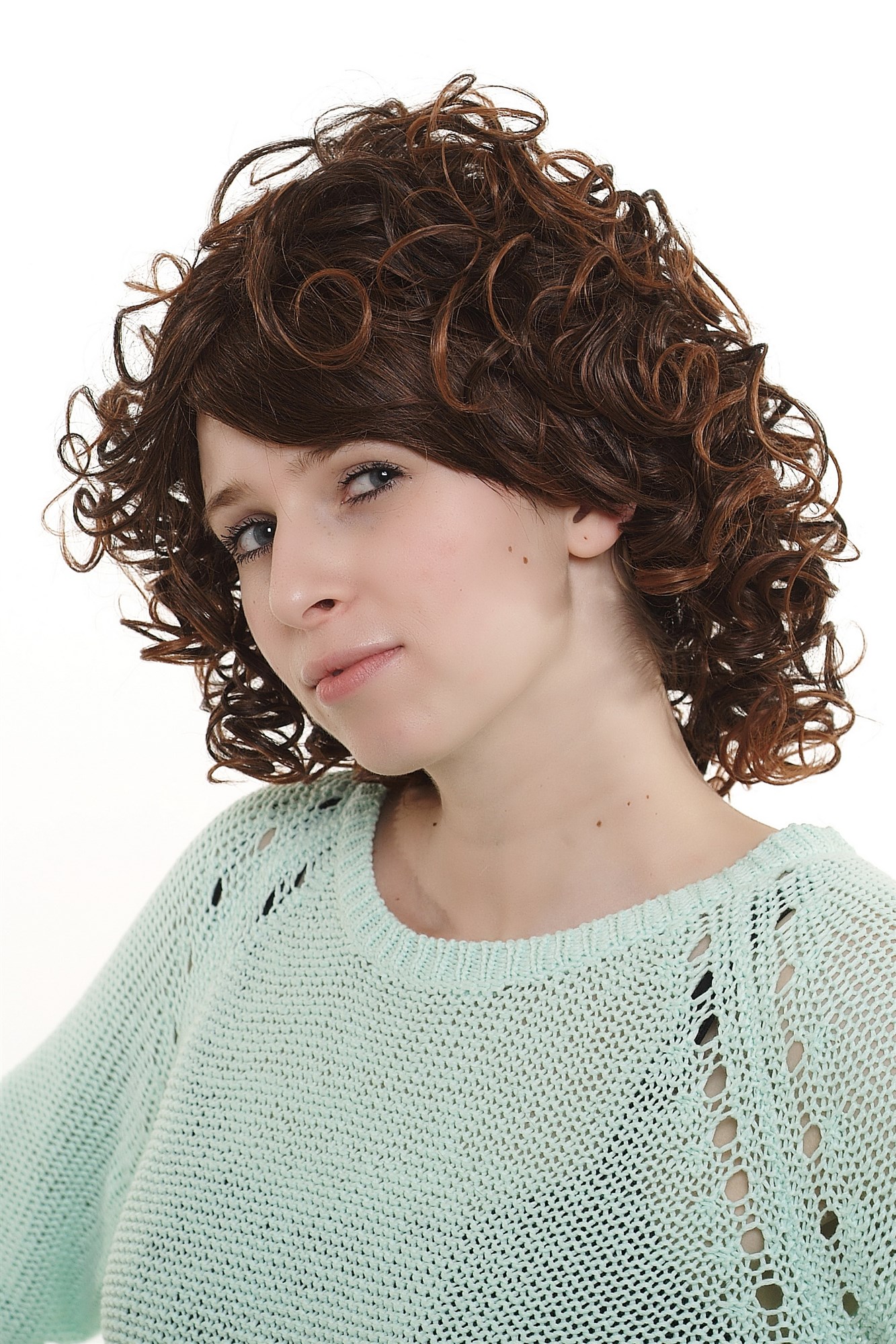 Lady wig curled extravagant neo-classic curls chestnut brown medium length 2301, view 6, WIG ME UP: Your Perücken Online Shop Quality Wigs, Ladies, Brown, curled, shoulder-length