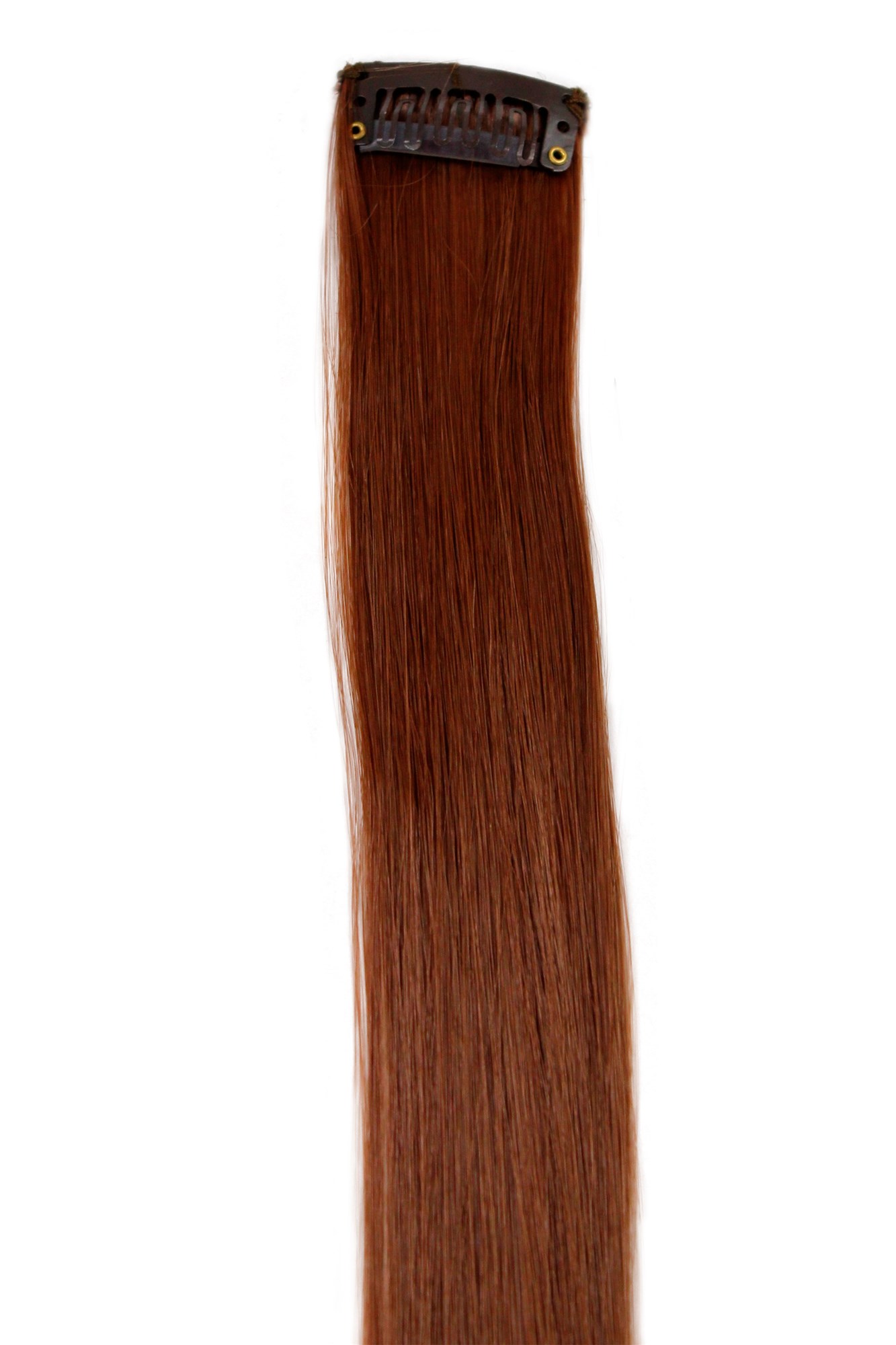 glatte Extensions Rot-Braun 52 cm lang