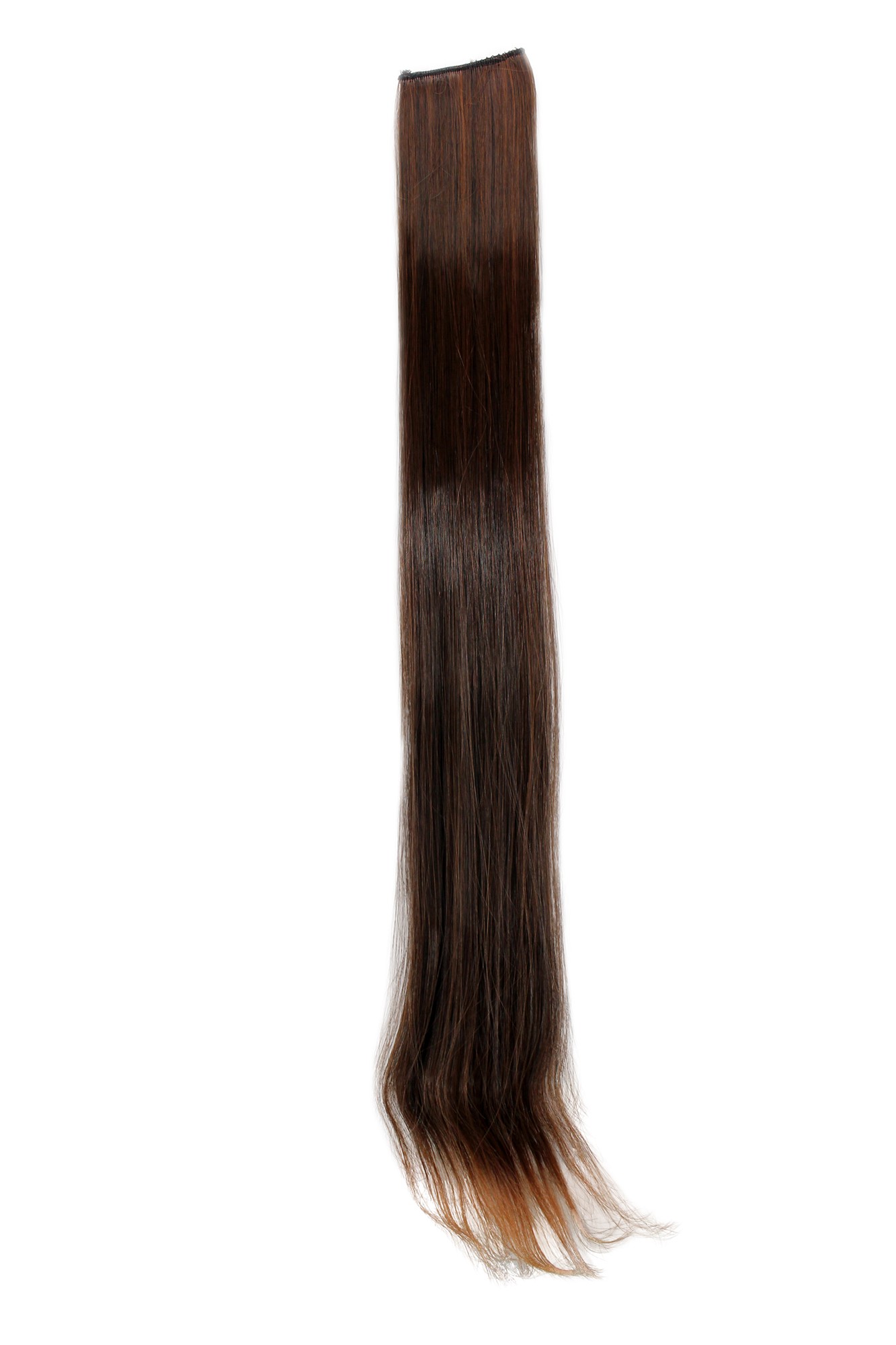 glatte Extensions Dunkel Rotbraun 63 cm lang