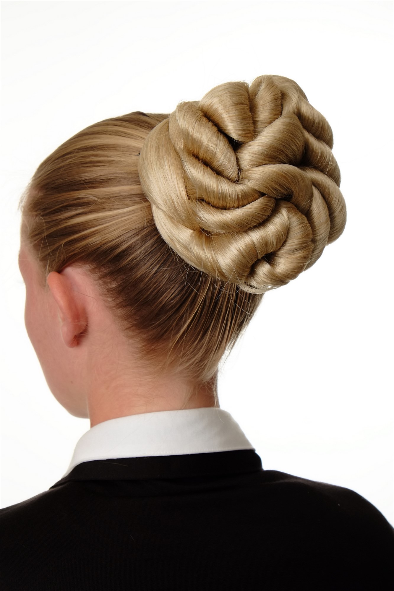 Dutt Haarknoten geflochten große Locken Blond-Mix N794-24BT613, Ansicht 2, WIG ME UP: Ihr Perücken Online Shop geflochtener Dutt Haarteil Goldblond-Platinblond-Mix