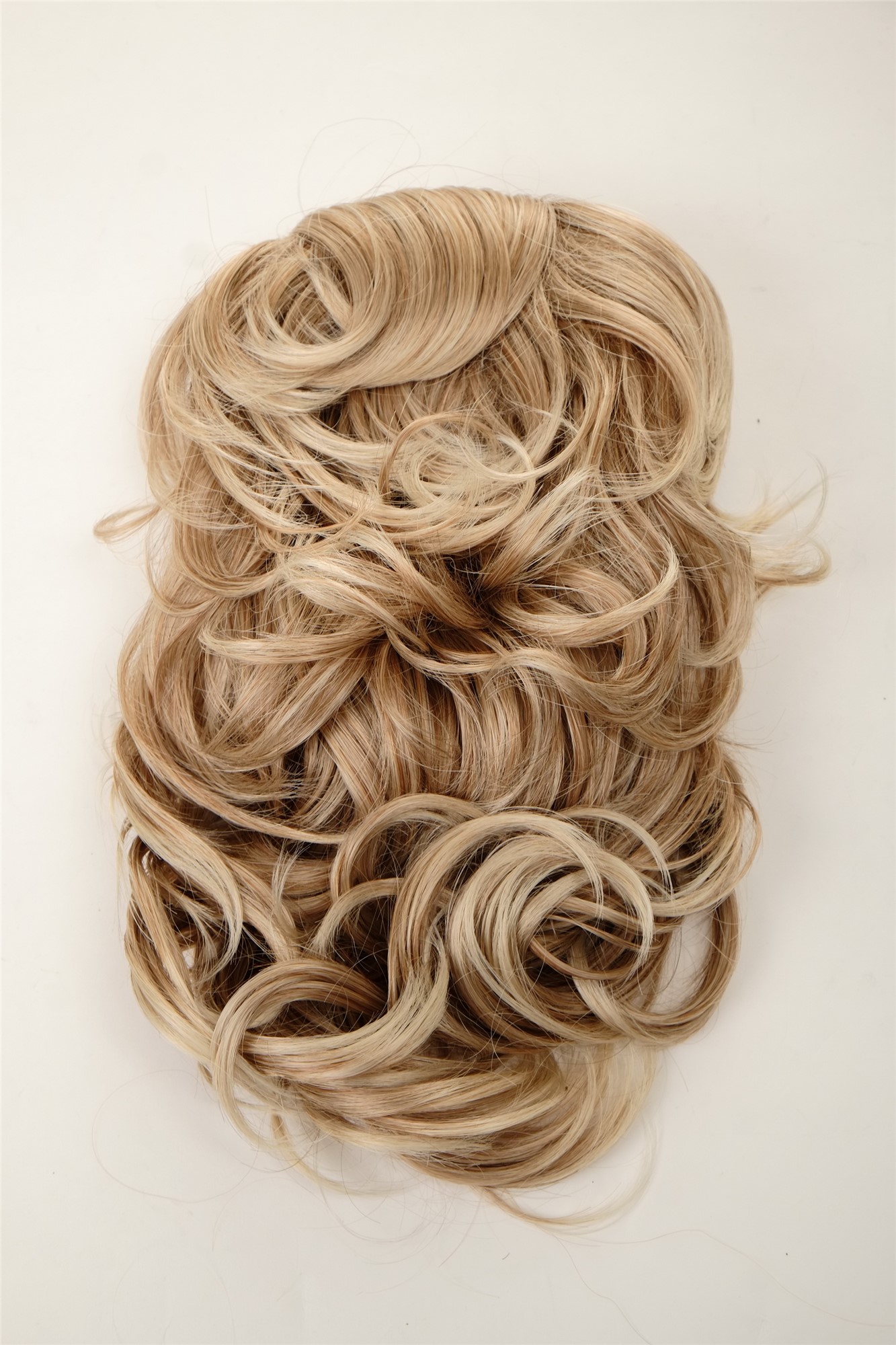 Halfwig Hairpiece braided hair circlet medium length wavy curled blond mix 90605, view 2, WIG ME UP: Your Perücken Online Shop Hair Circlets, blond mix, Braided, short