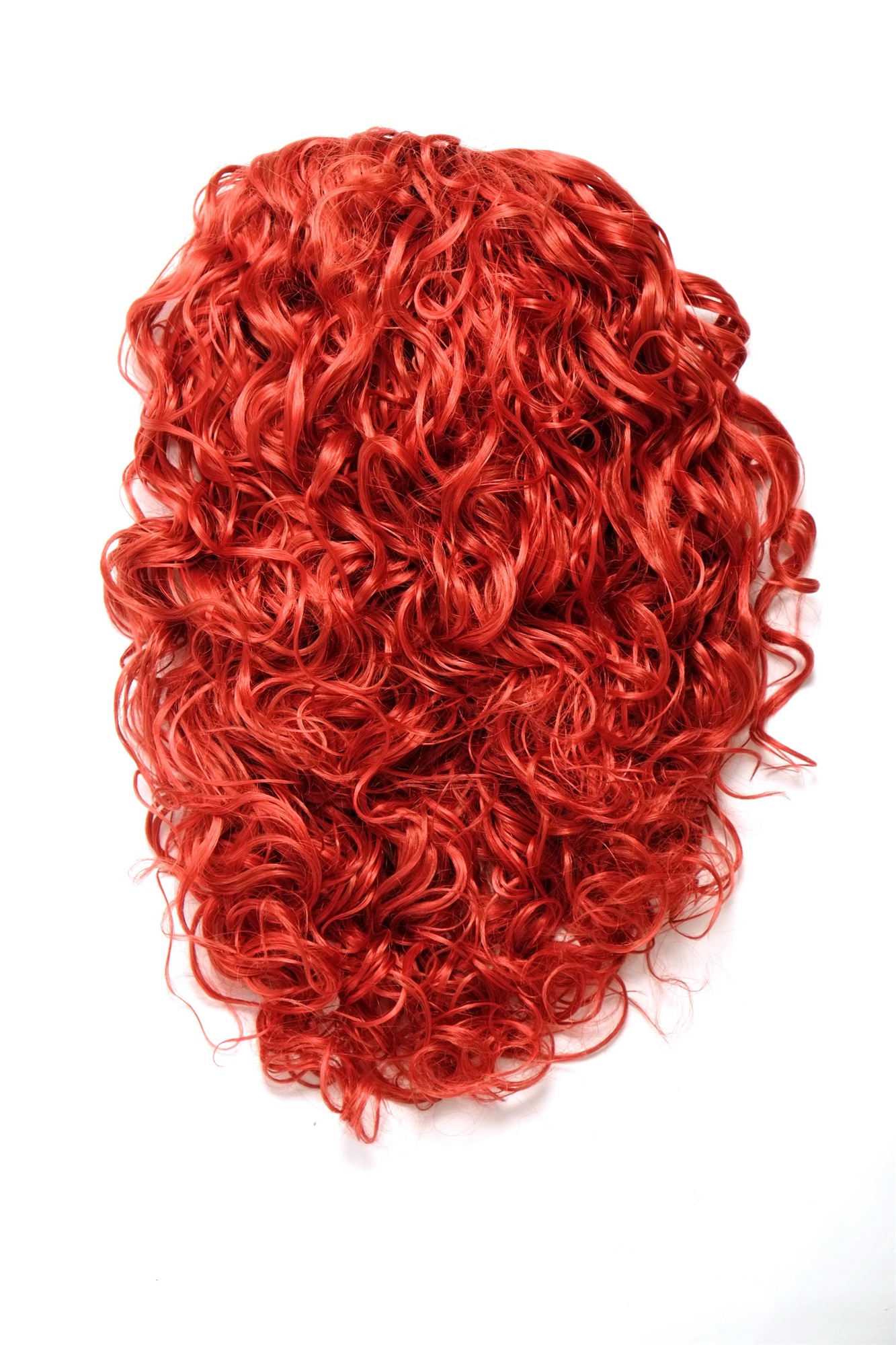 Hairpiece Ponytail with 2 combs/clips & elastic draw string long full curls voluminous bright red, view 3, WIG ME UP: Your Perücken Online Shop Ponytails, red mix, curled, shoulder-length