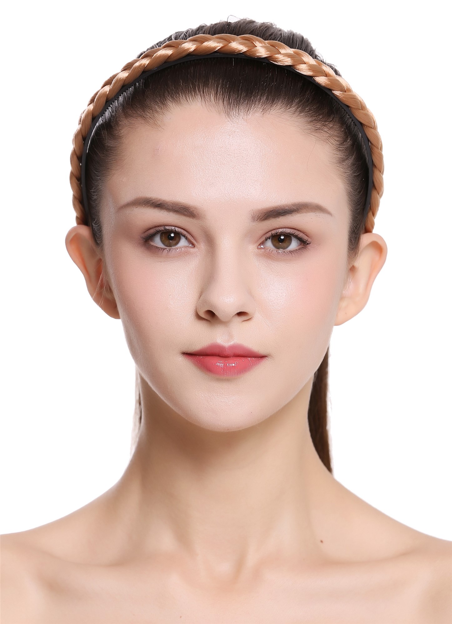 Geflochtener schmaler Haarreif 1,2 cm schmal Rotblond CXT-003-416, Ansicht 2, WIG ME UP: Ihr Perücken Online Shop Haarreifen geflochten Rotblond 30 cm