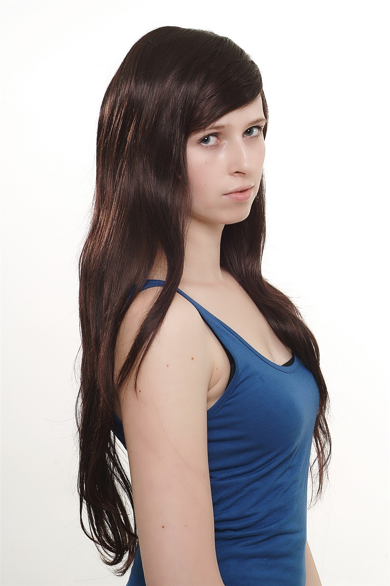 Lady women wig mahogany brown mix very long straight to wavy 3435-2T33, view 3, WIG ME UP: Your Perücken Online Shop Quality Wigs, Ladies, black-brown-mahogany brown, straight, long