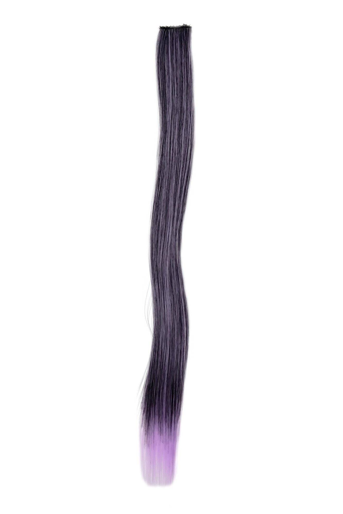 glatte Extensions Neonviolett-Schwarz-Mix 45 cm lang