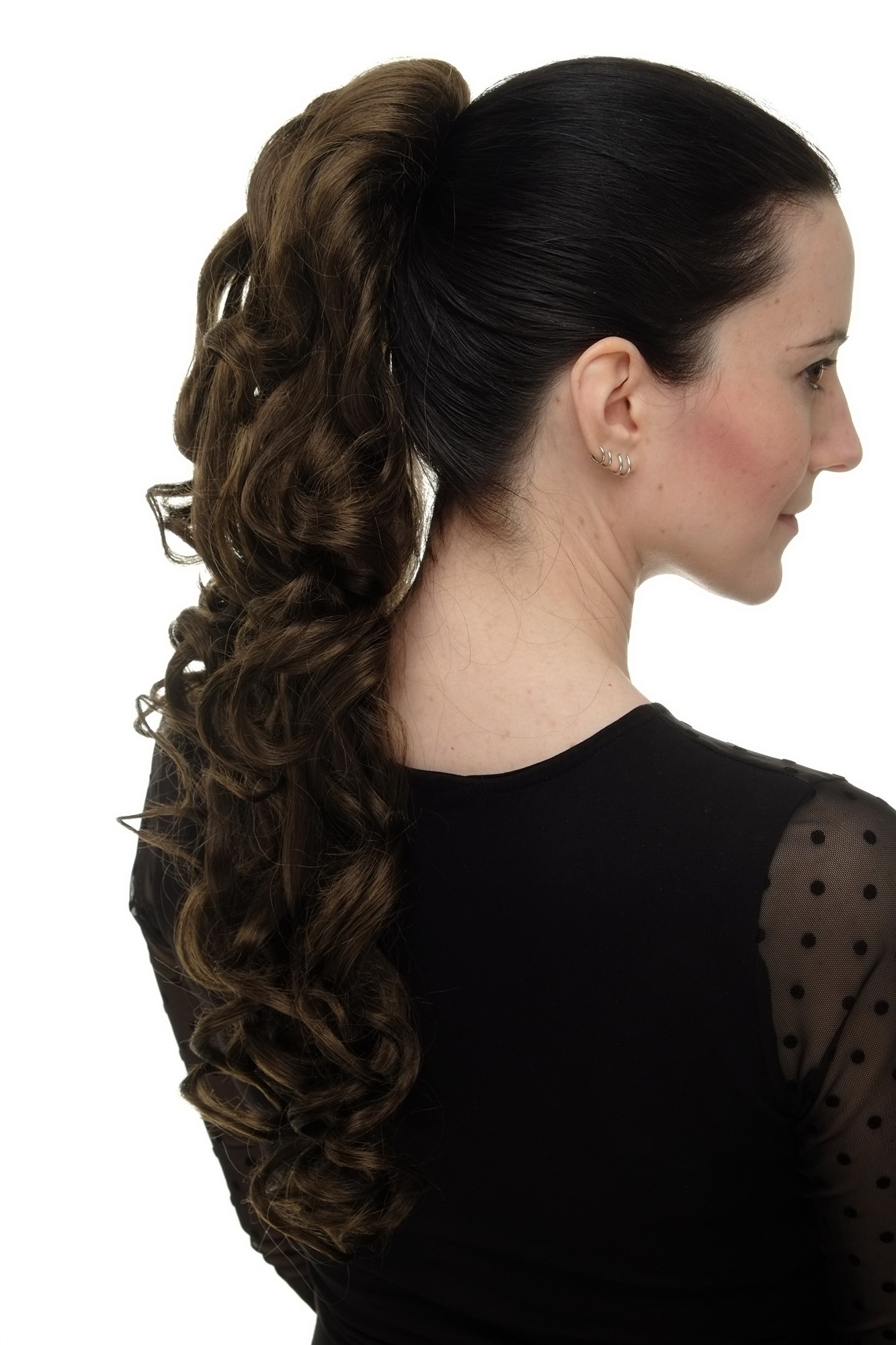 Hairpiece PONYTAIL with combs and elastic draw string curly voluminous very long medium brown 23 ", view 5, WIG ME UP: Your Perücken Online Shop Ponytails, medium ash brown, curled, long