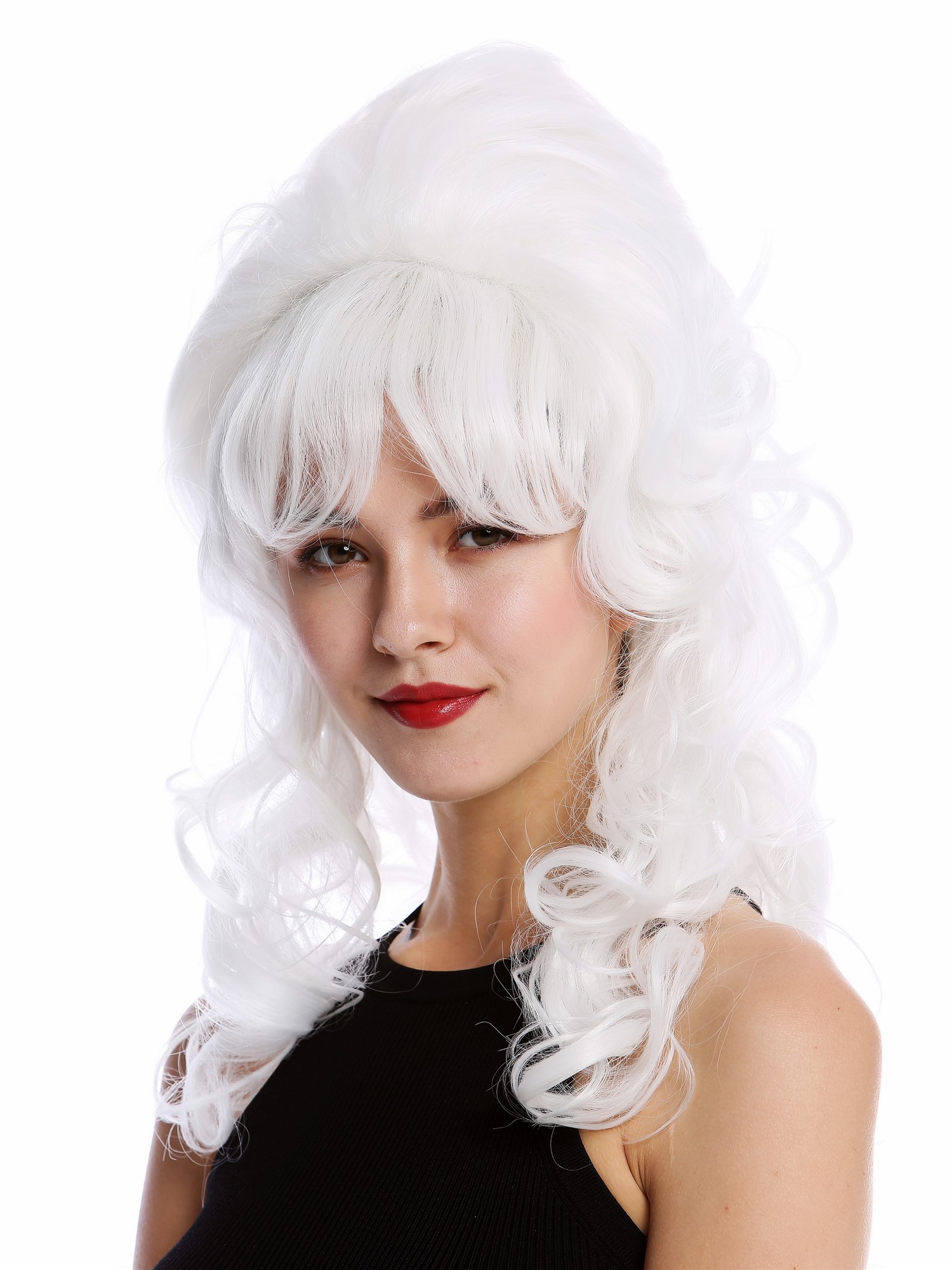 Lady Wig Baroque 60s Beehive Retro Bun curly long white Pop Singer GFW2418, view 3, WIG ME UP: Your Perücken Online Shop Quality Wigs, Ladies, White, curled, long