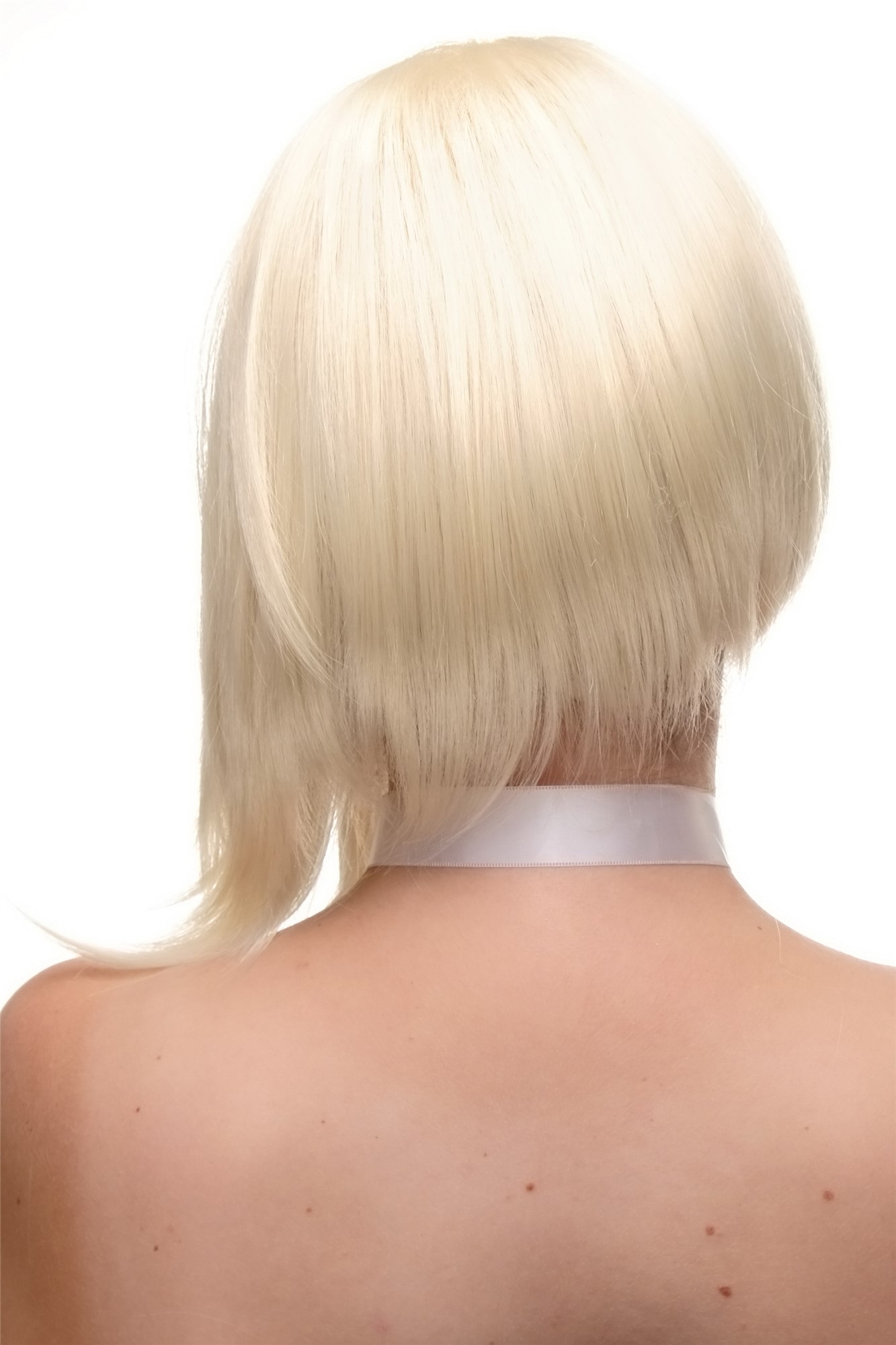 Stunning & Sexy Lady  Wig wild asymmetrical style one long side middle parting longbob blond, view 4, WIG ME UP: Your Perücken Online Shop Quality Wigs, Ladies, platinum blonde, straight, shoulder-length