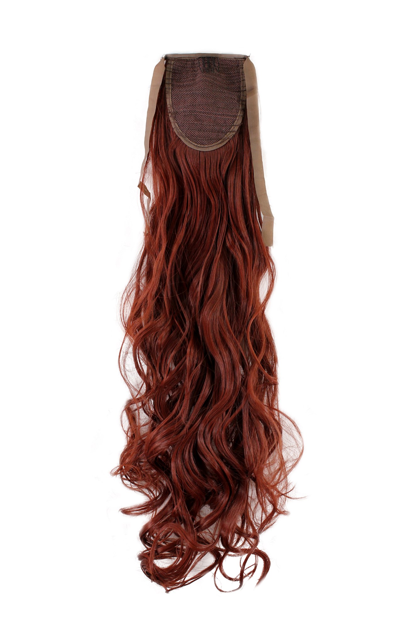 hochwertiger Zopf Haarteil mit Klammer und Band Rot wellig 63 cm YZF-1094HT-35, Ansicht 2, WIG ME UP: Ihr Perücken Online Shop welliges Zopf-Haarteil Rot 63 cm lang