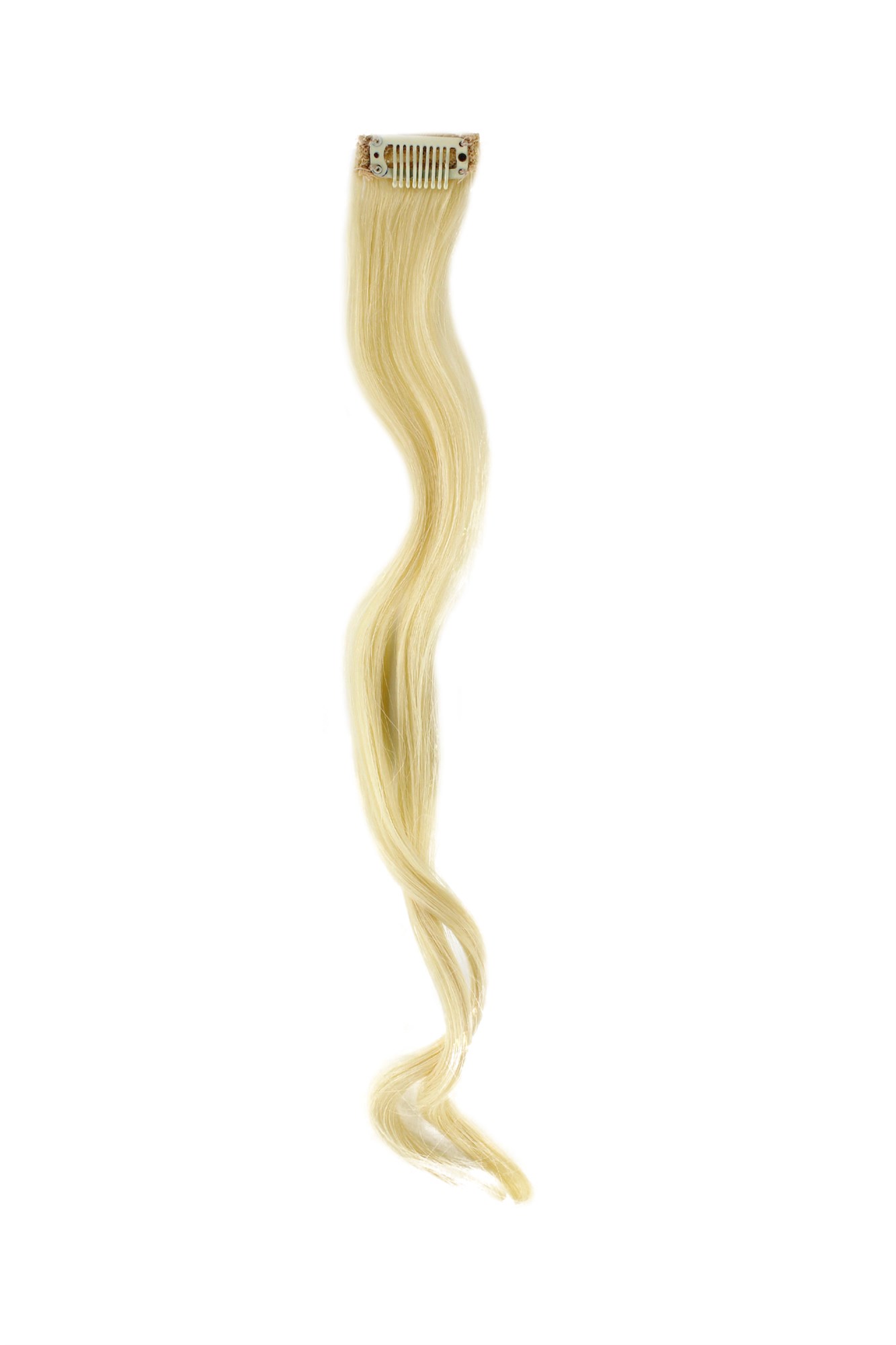 wellige Extensions Platinblond 45 cm lang