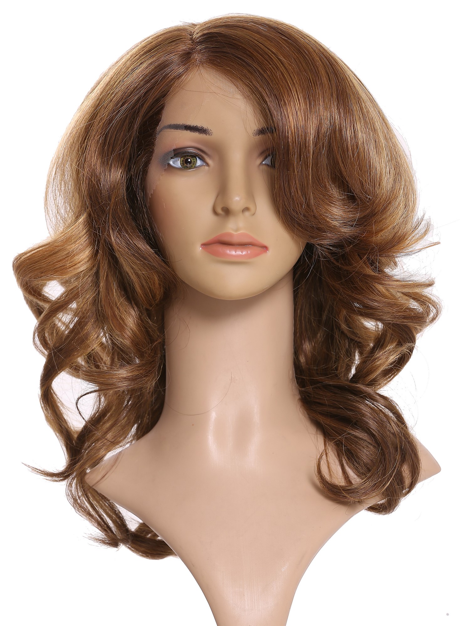 Lady wig lace front mono long voluminous parting wavy brown blonde mix DW2729-MF, view 7, WIG ME UP: Your Perücken Online Shop Quality Wigs, Ladies, Red blonde-golden blonde-fawn mix, wavy, shoulder-length