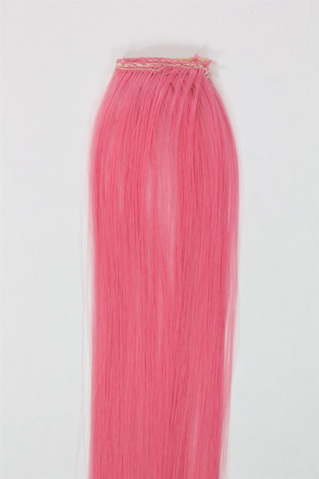 1 Clip-In Extension Strähne glatt 45 cm Dunkelrosa YZF-P1S18-T1920, Ansicht 2, WIG ME UP: Ihr Perücken Online Shop glatte Extensions Dunkelrosa 45 cm lang