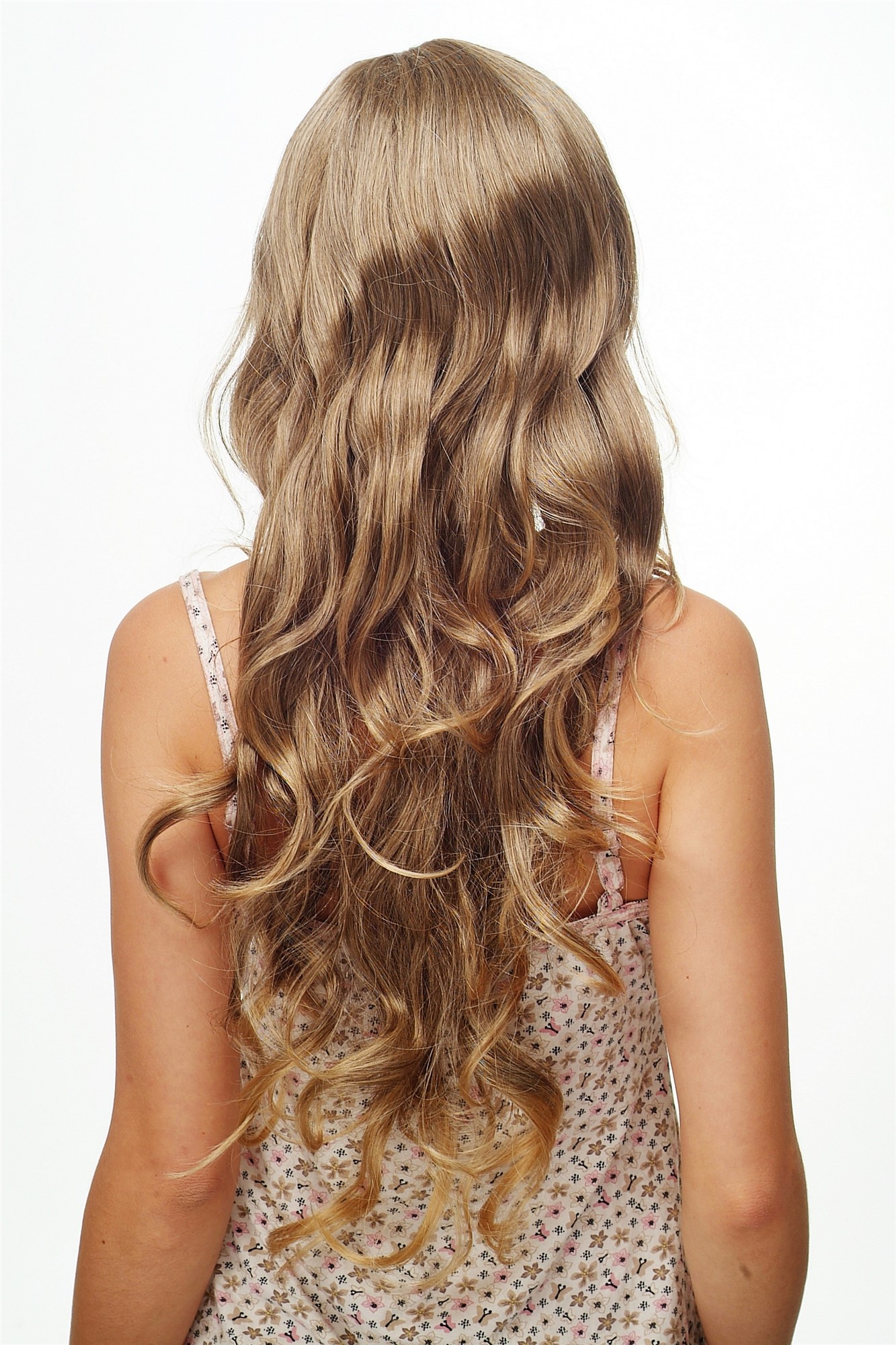 hochwertige Qualitätsperücken, Damenperücke Wellig Lang Braun Blond Modell: 81441, Ansicht 4, WIG ME UP: Ihr Perücken Online Shop wellige Tressen-Perücke mit Kopfhaut-Imitat Blond lange Haare für Damen