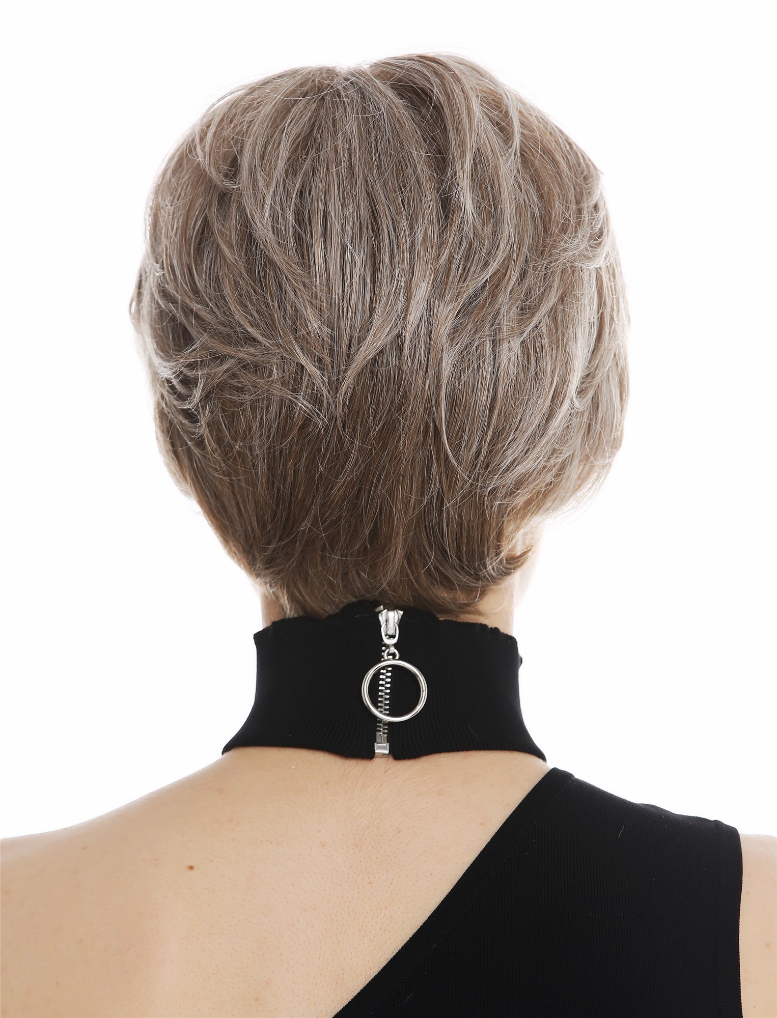 Lady wig monofilament short light brown silver blonde highlights DW2439-MT, view 6, WIG ME UP: Your Perücken Online Shop Quality Wigs, Ladies, blonde-brown mix, straight, short