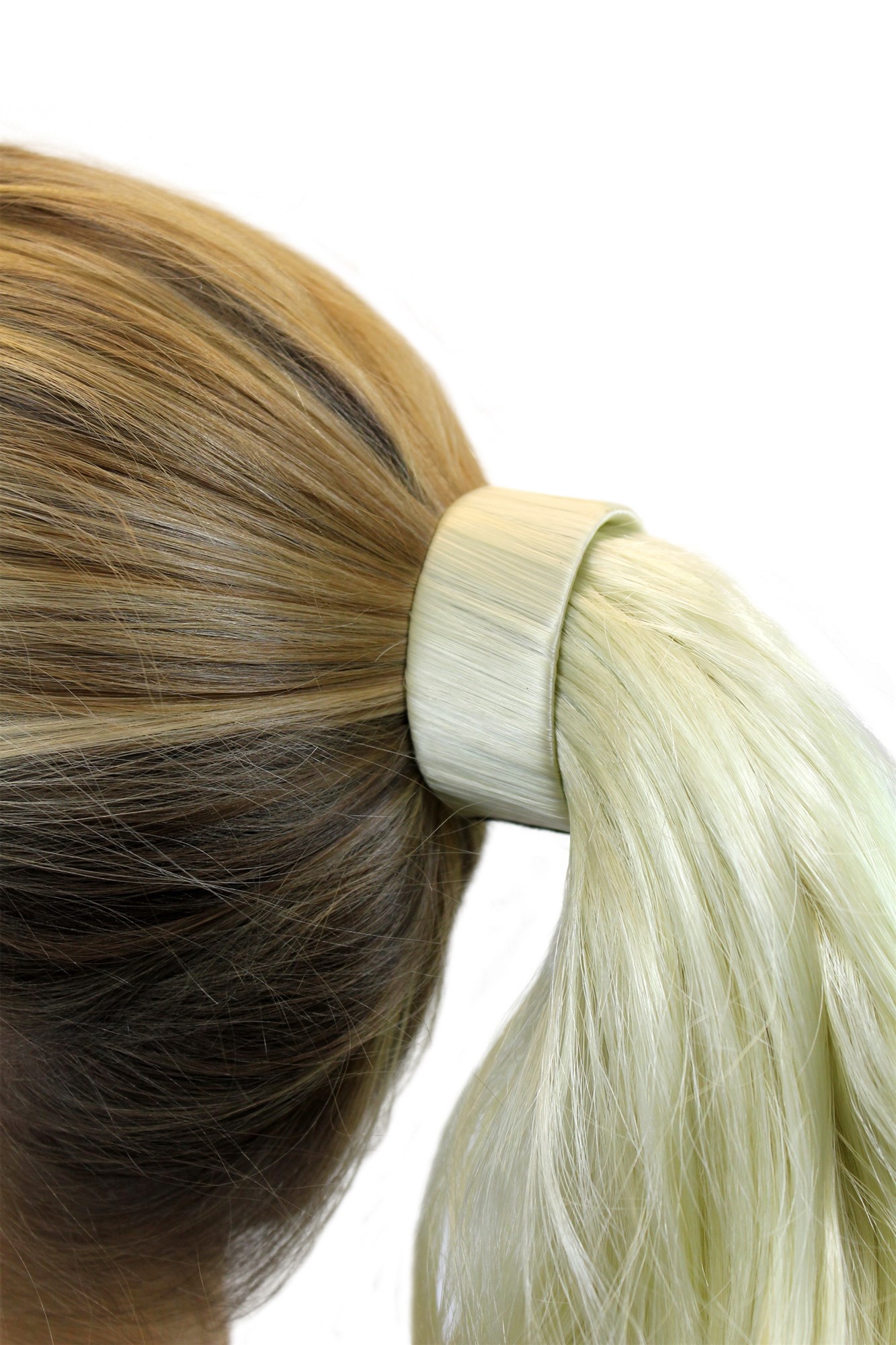 ROSY-613 Hairpiece PONYTAIL with comb and snapwrap long wavy slightly curled platinum blond 18", view 3, WIG ME UP: Your Perücken Online Shop Ponytails, light blonde, wavy, shoulder-length