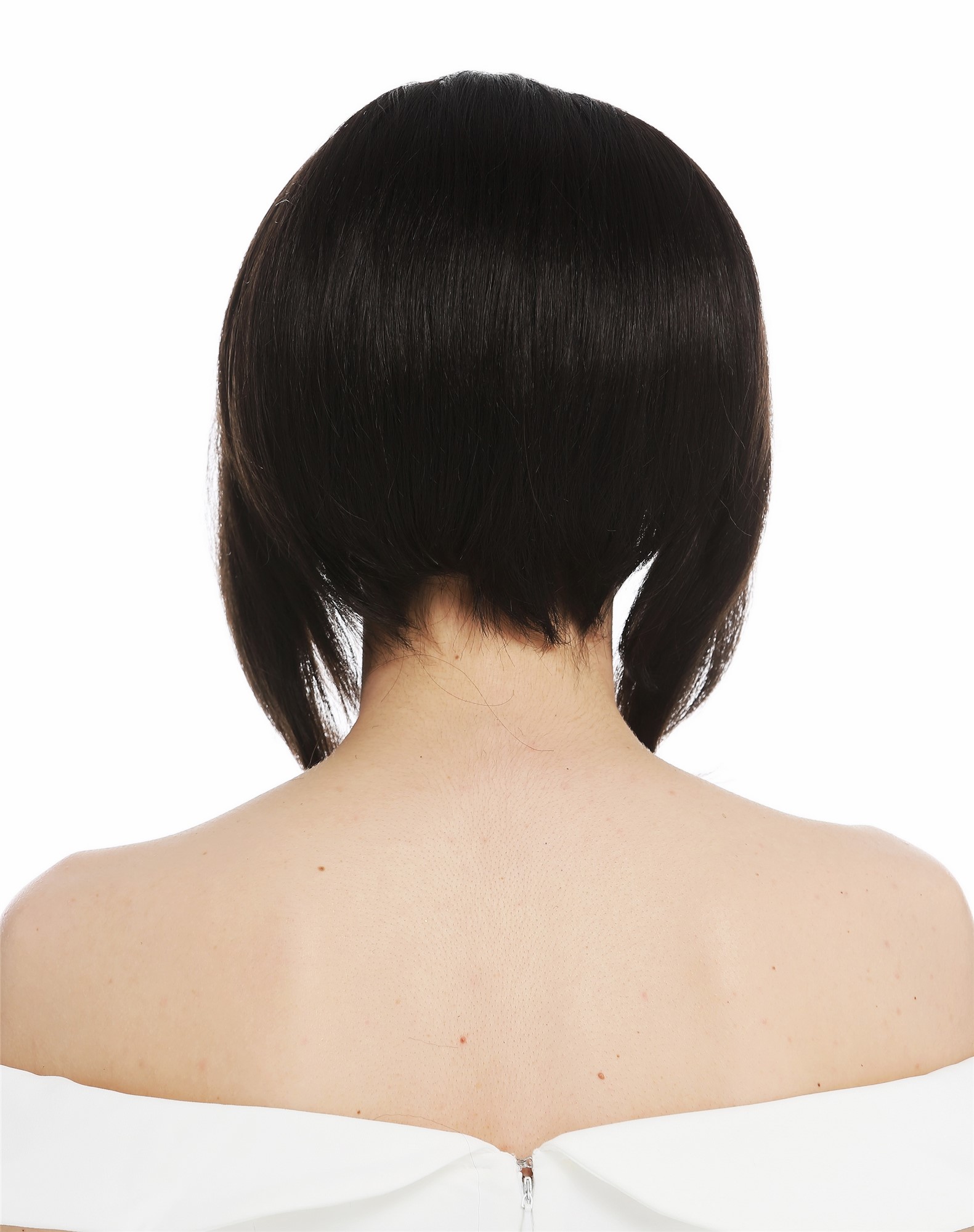 Women's wig lace front parting short bob clavi cut dark brown IVA-LF, view 6, WIG ME UP: Your Perücken Online Shop Quality Wigs, Ladies, dark brown, straight, short