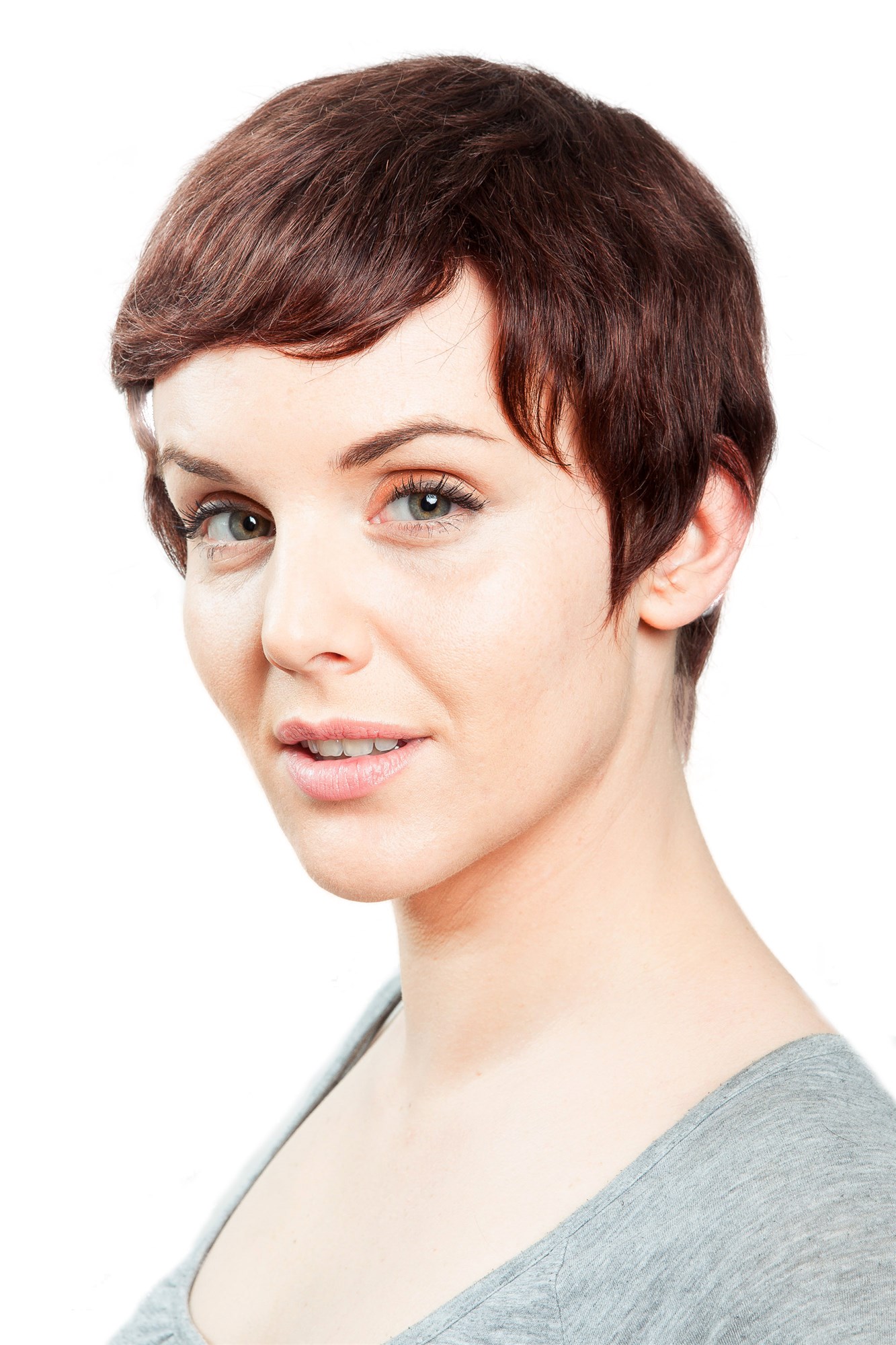 hochwertige Qualitätsperücken, Damen Perücke Echthaar Braun-Mix 8065HH-2T33, Ansicht 3, WIG ME UP: Ihr Perücken Online Shop glatte Tressen-Perücke 100% Echthaar Braun kurze Haare für Damen