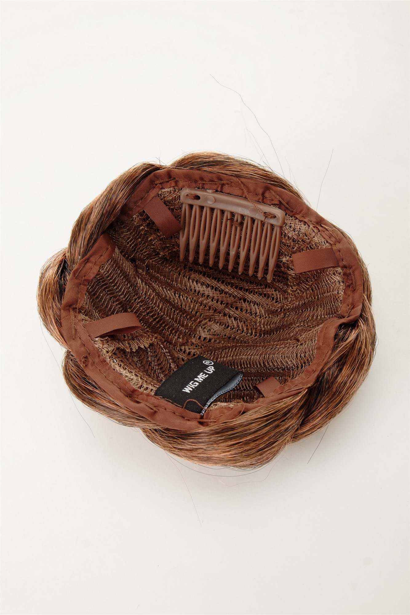 Dutt Haarknoten aufwendig geflochten Braun-Mix N672-4T30, Ansicht 4, WIG ME UP: Ihr Perücken Online Shop geflochtener Dutt Haarteil Dunkelbraun-Kupferbraun-Mix