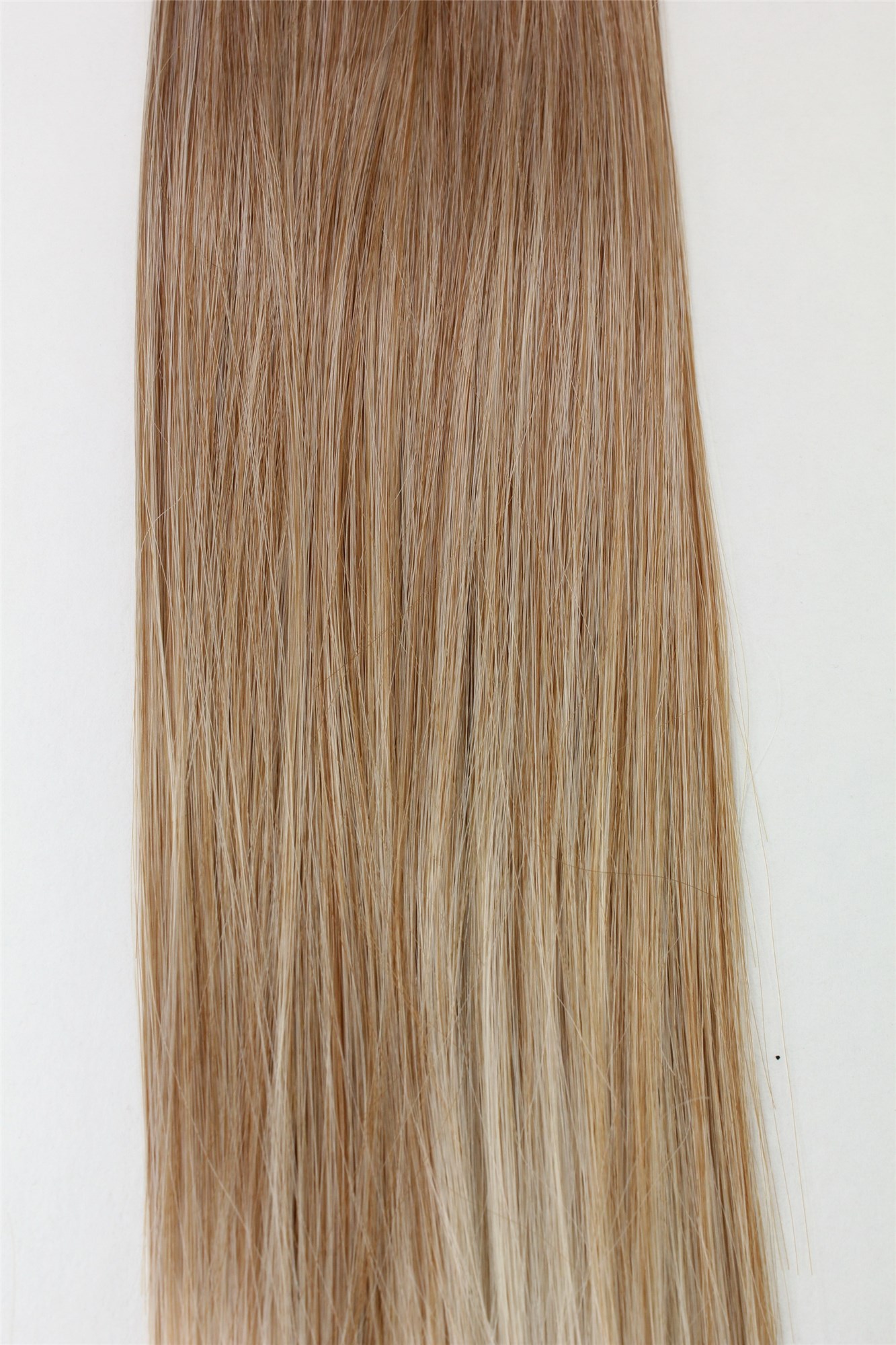 glatte Extensions Blondmix mit hellen Spitzen 40 cm lang