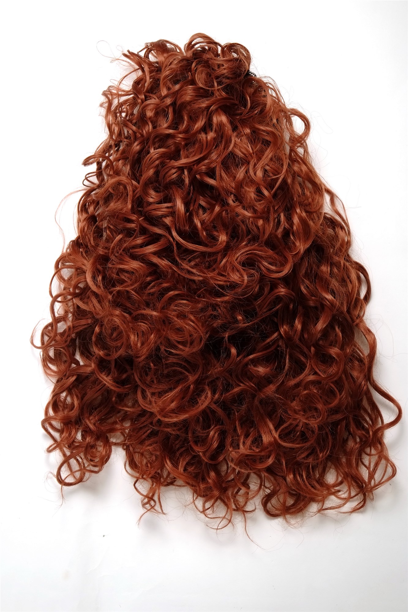 Hairpiece Ponytail with 2 combs/clips & elastic draw string long full curls voluminous copper red, view 3, WIG ME UP: Your Perücken Online Shop Ponytails, copper, curled, shoulder-length