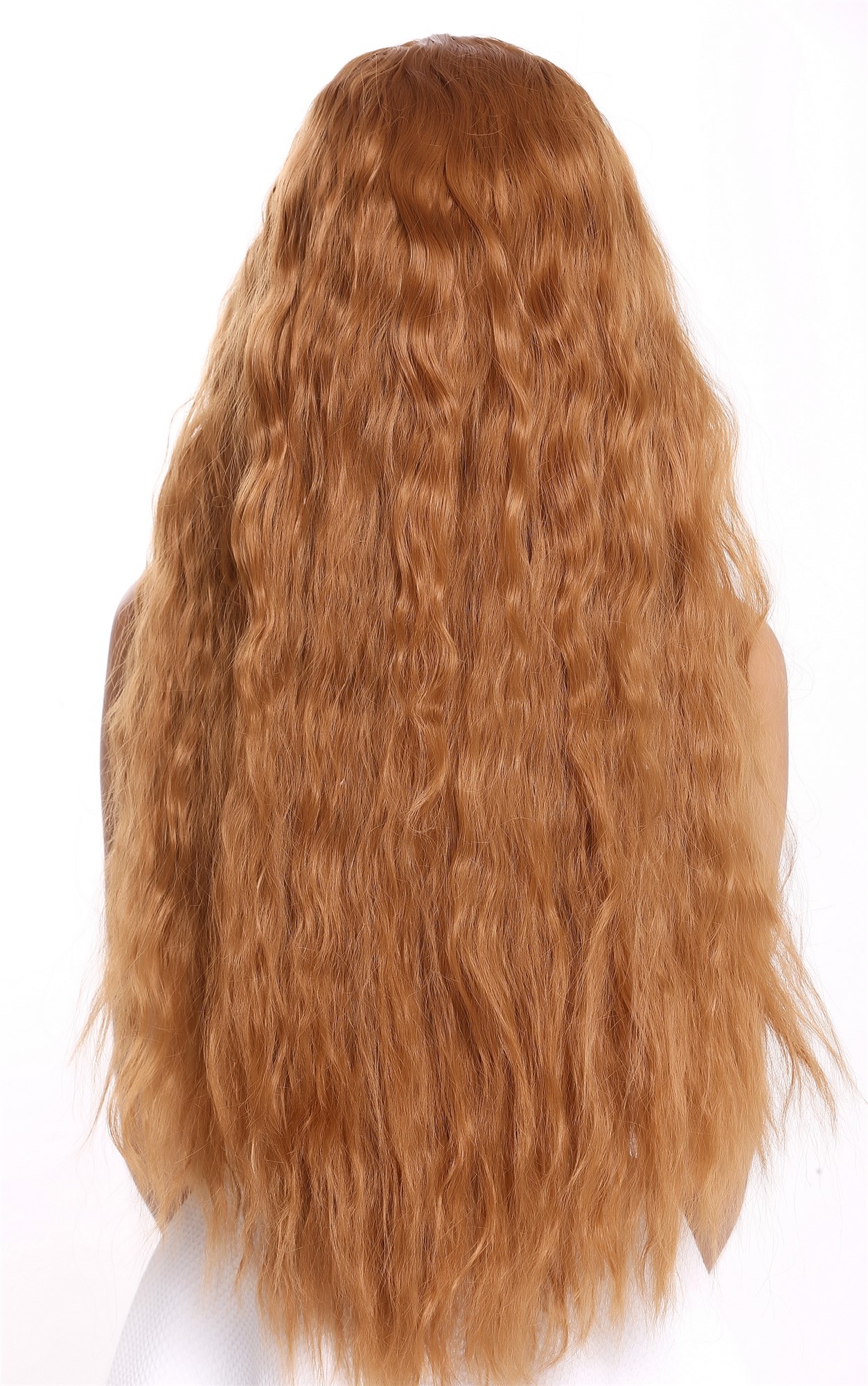 hochwertige Qualitätsperücken, Perücke Lang Mittelscheitel Gewellt Blond Kupferblond 6083H-30, Ansicht 4, WIG ME UP: Ihr Perücken Online Shop wellige Tressen-Perücke mit Kopfhaut-Imitat Medium Rostbraun sehr lange Haare für Damen