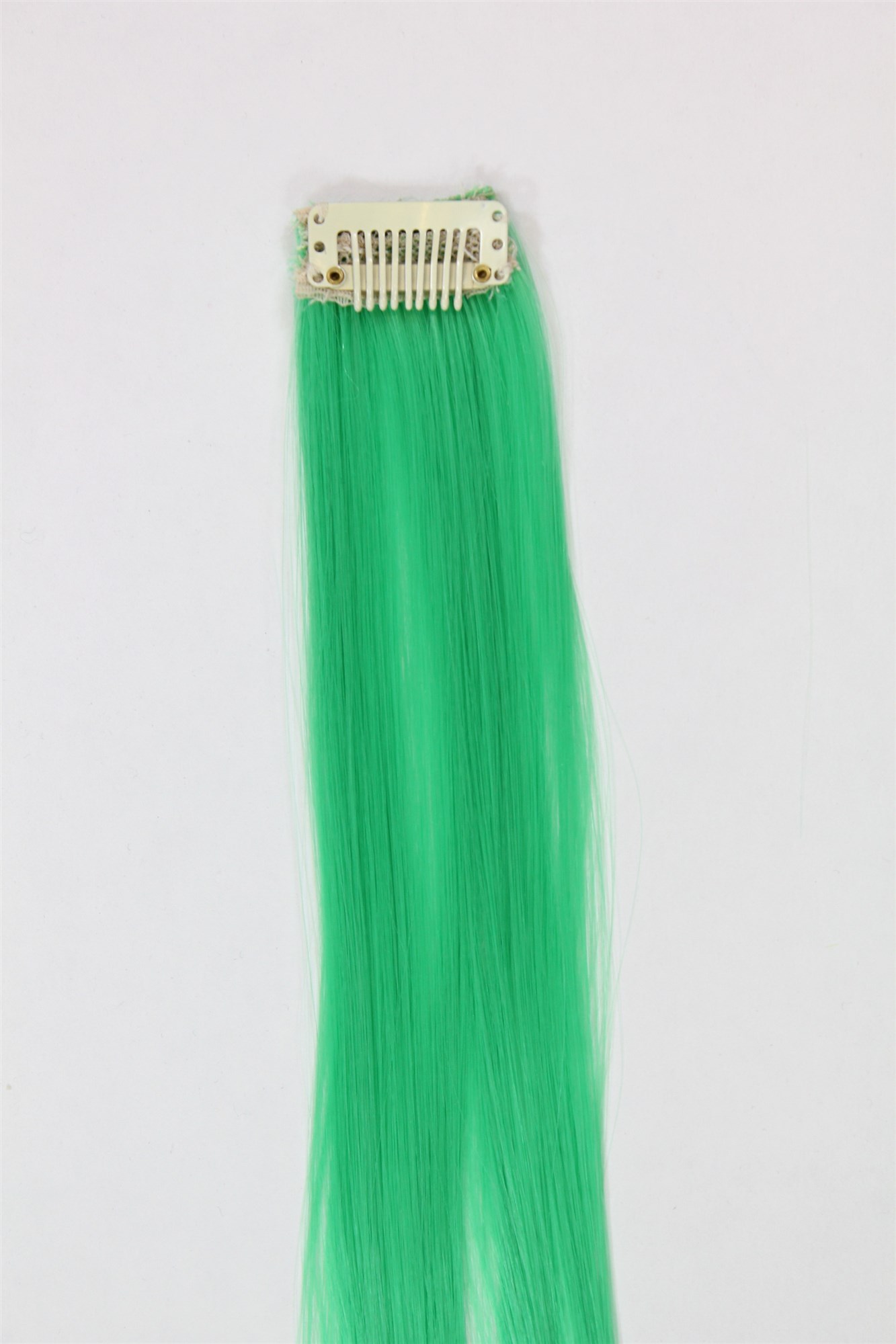 1 Clip Extension Strähne glatt 65 cm Grün YZF-P1S25-T1857, Ansicht 3, WIG ME UP: Ihr Perücken Online Shop glatte Extensions Grün 63 cm lang