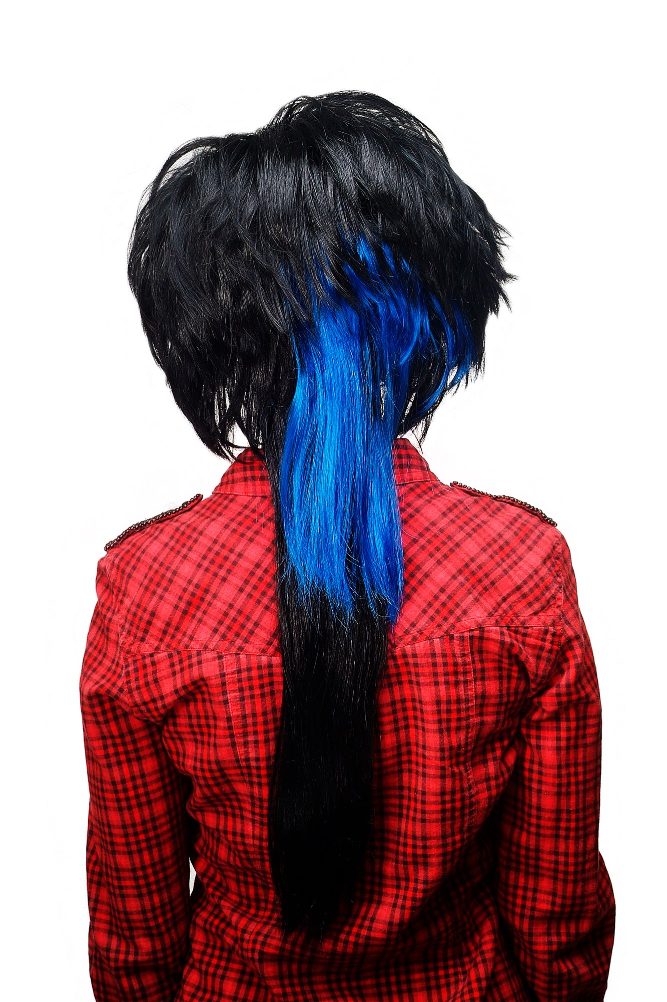 günstige Party Perücke, Perücke Wildes Volumen Schwarz Blau 4177-P103-PC3, Ansicht 4, WIG ME UP: Ihr Perücken Online Shop wellige Party Perücke Schwarz lange Haare für Damen