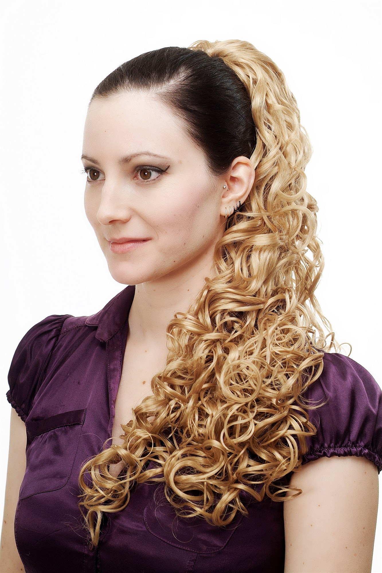 N310-24B Hairpiece PONYTAIL extension VERY long MASSIVE volume voluminous curly AMAZING curls kinks dark gold blond 23", view 3, WIG ME UP: Your Perücken Online Shop Ponytails, golden blonde, curled, long