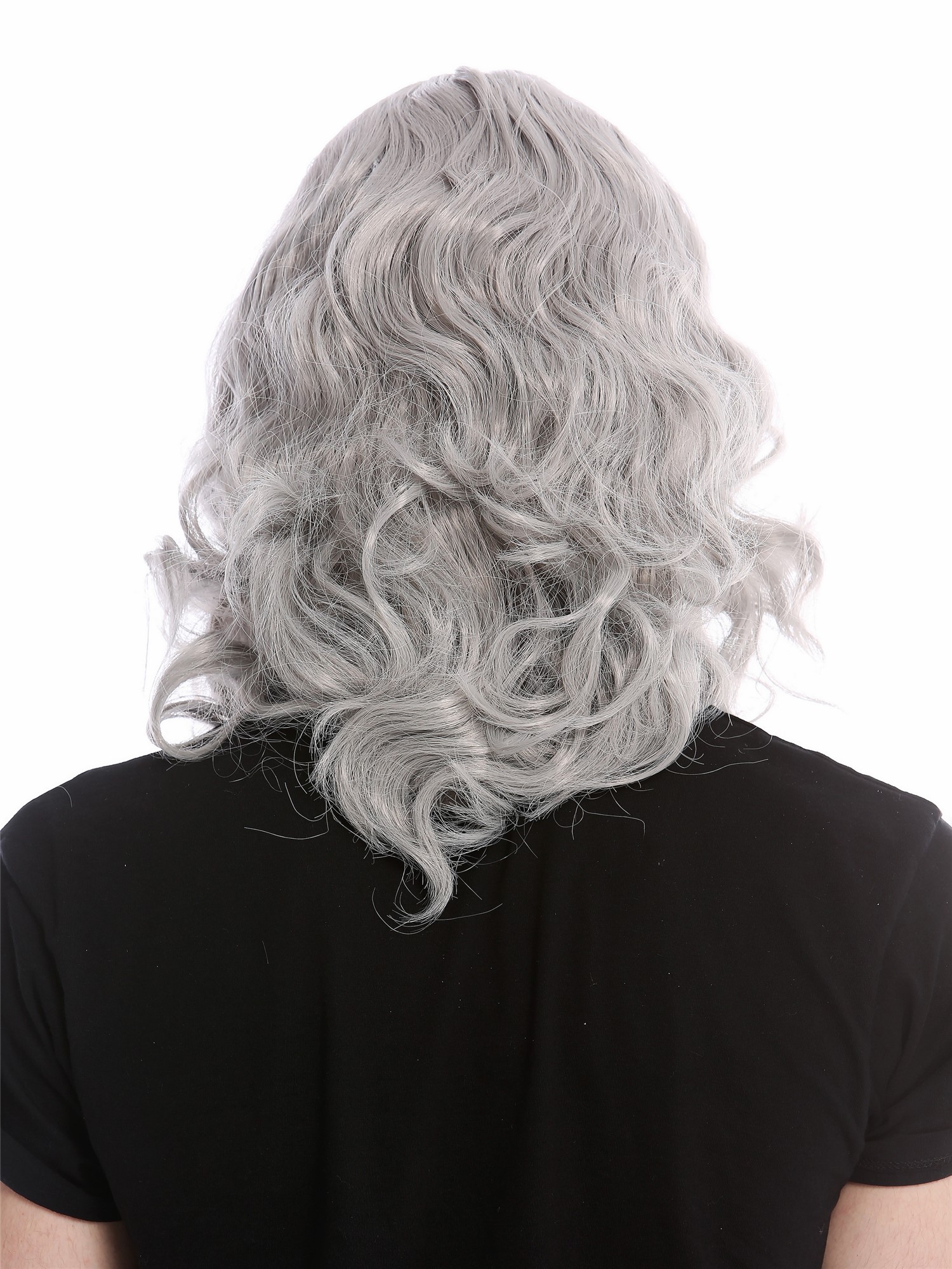Wig Beard Set braided long wild Viking Barbarian Dwarf Grey Gray 90760-A+B, view 4, WIG ME UP: Your Perücken Online Shop Party Wig, Men, Grey, Braided, long