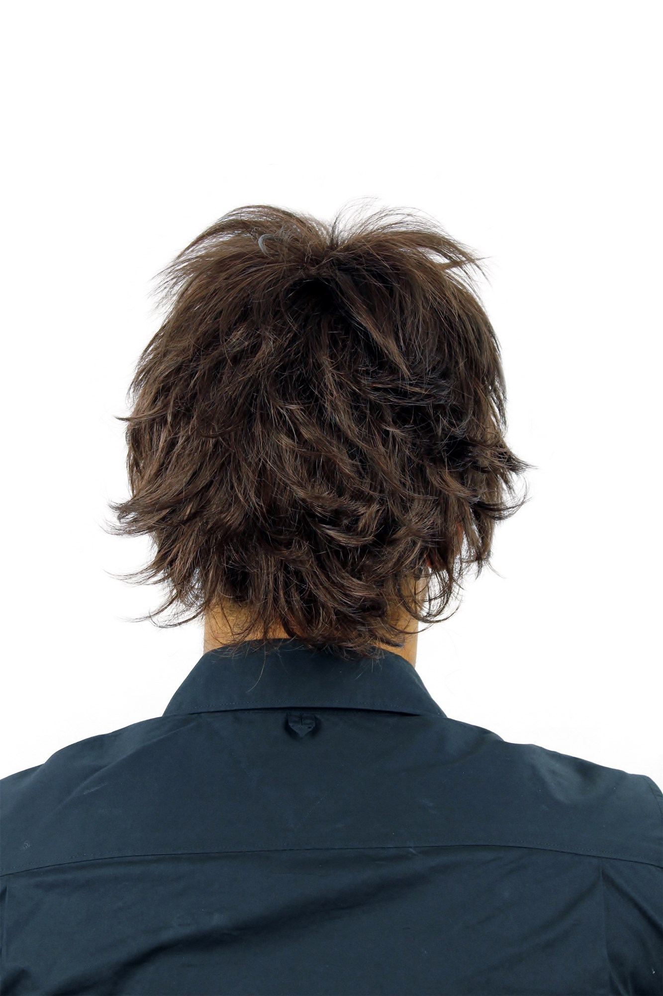 WL-0018-4/33 Men Gents  Wig medium length wild unkempt very voluminous Rock Star Look mahogany brown mix, view 3, WIG ME UP: Your Perücken Online Shop Quality Wigs, Men, brown mix, wavy, short