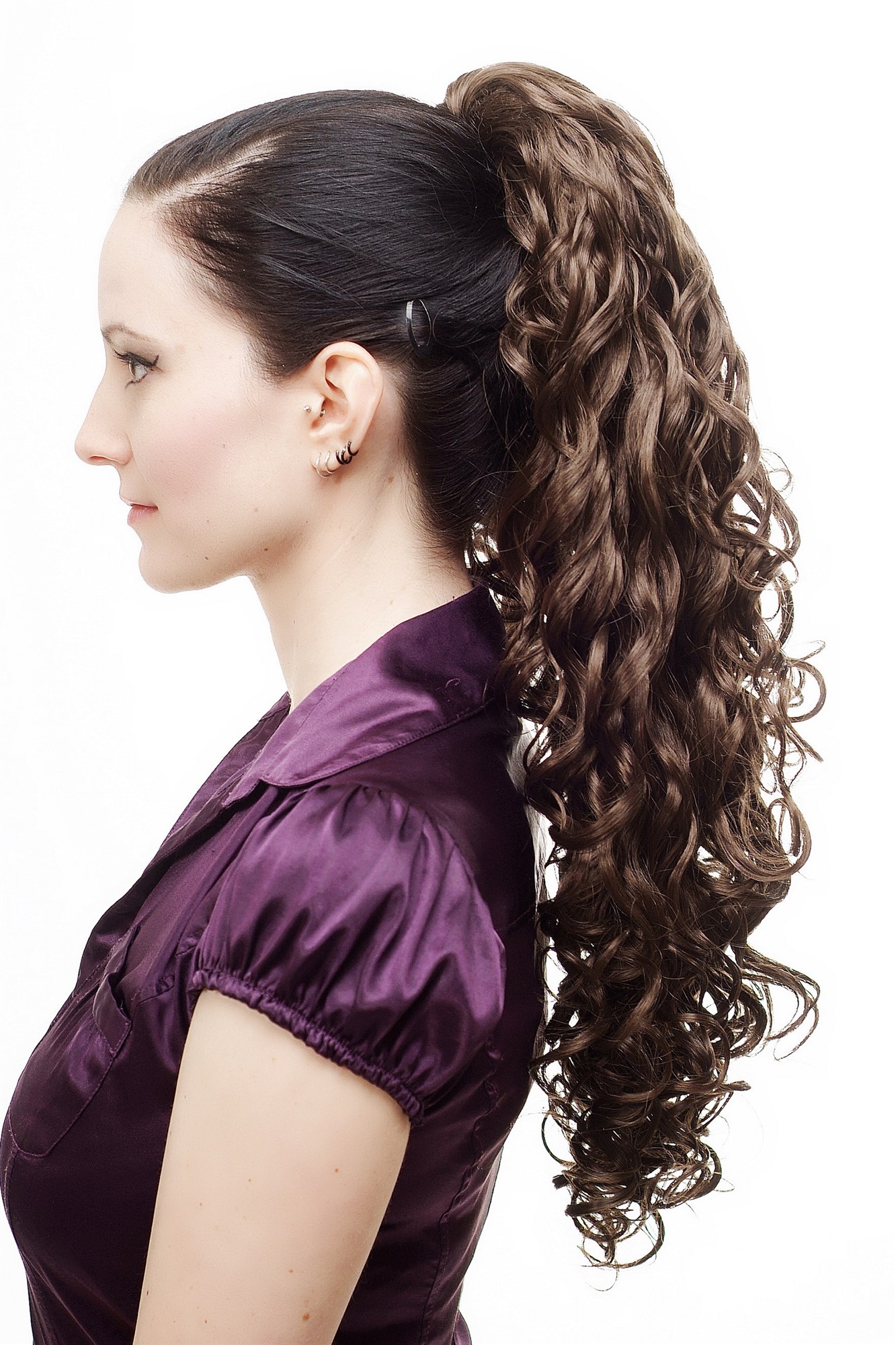 N310-8 Hairpiece PONYTAIL extension VERY long MASSIVE volume voluminous curly AMAZING curls kinks middle brown 23", view 4, WIG ME UP: Your Perücken Online Shop Ponytails, Brown, curled, long