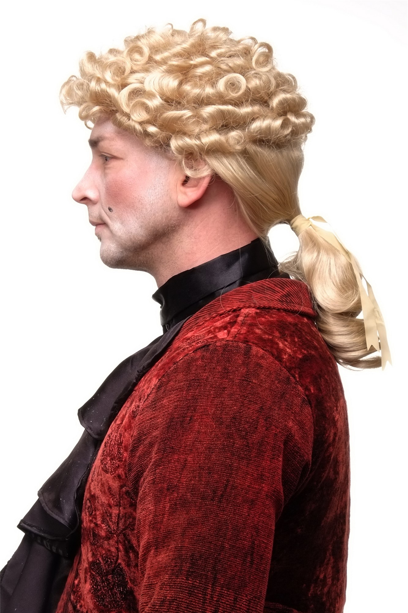 hochwertige Qualitätsperücken, Perücke Renaissance Barock Mittelblond GFW1617-26, Ansicht 5, WIG ME UP: Ihr Perücken Online Shop lockige Tressen-Perücke helles Goldblond schulterlange Haare für Damen
