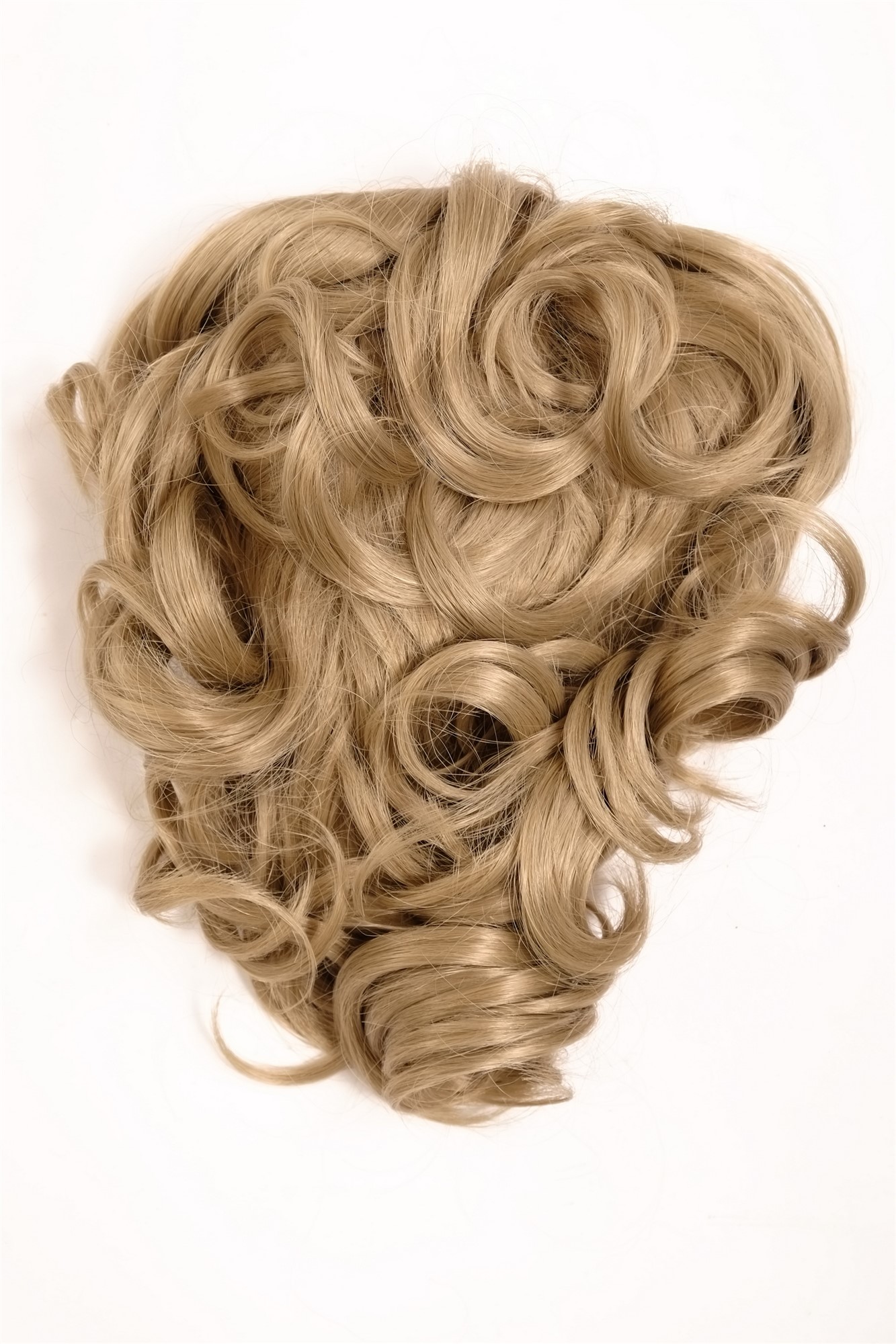 hochwertiges Haarteil gewellt halblang 1 Kamm + Gummizug Aschblond Modell: JL-3023, Ansicht 5, WIG ME UP: Ihr Perücken Online Shop welliges Zopf-Haarteil Hell-Aschblond 35 cm lang