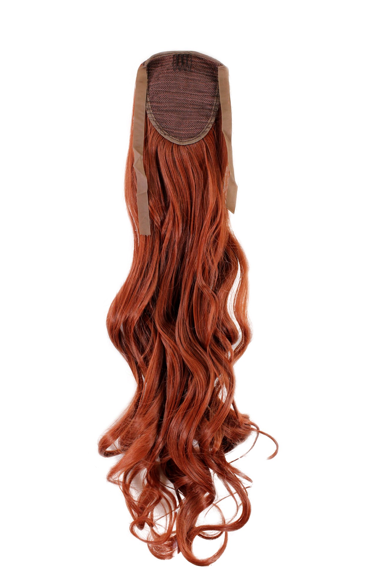 Ponytail Hairpiece comb ribbon wrap-around extension long wavy red YZF-1094HT, view 2, WIG ME UP: Your Perücken Online Shop Ponytails, henna red, wavy, long