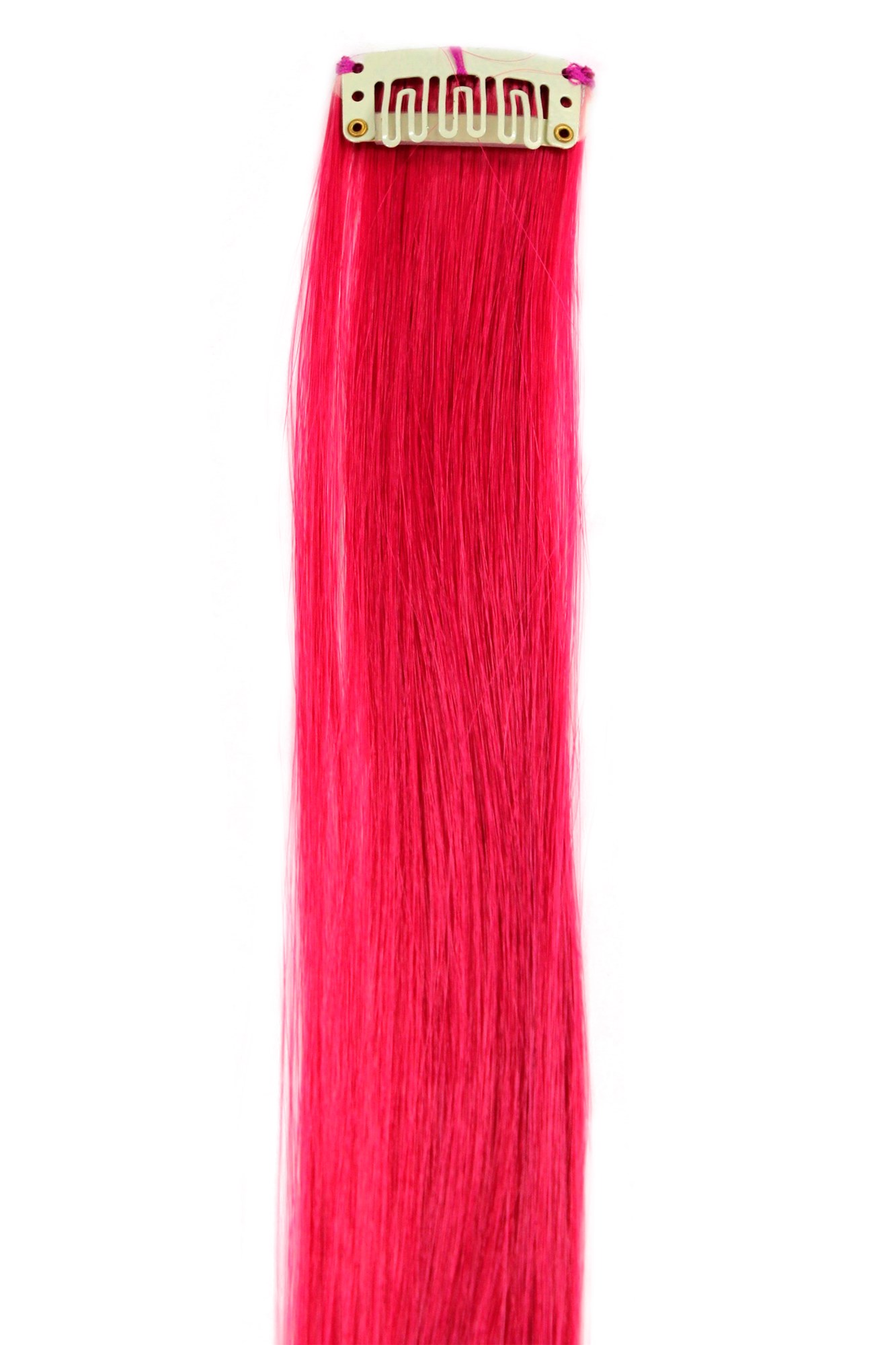 glatte Extensions Dunkles Pink-Rot 52 cm lang