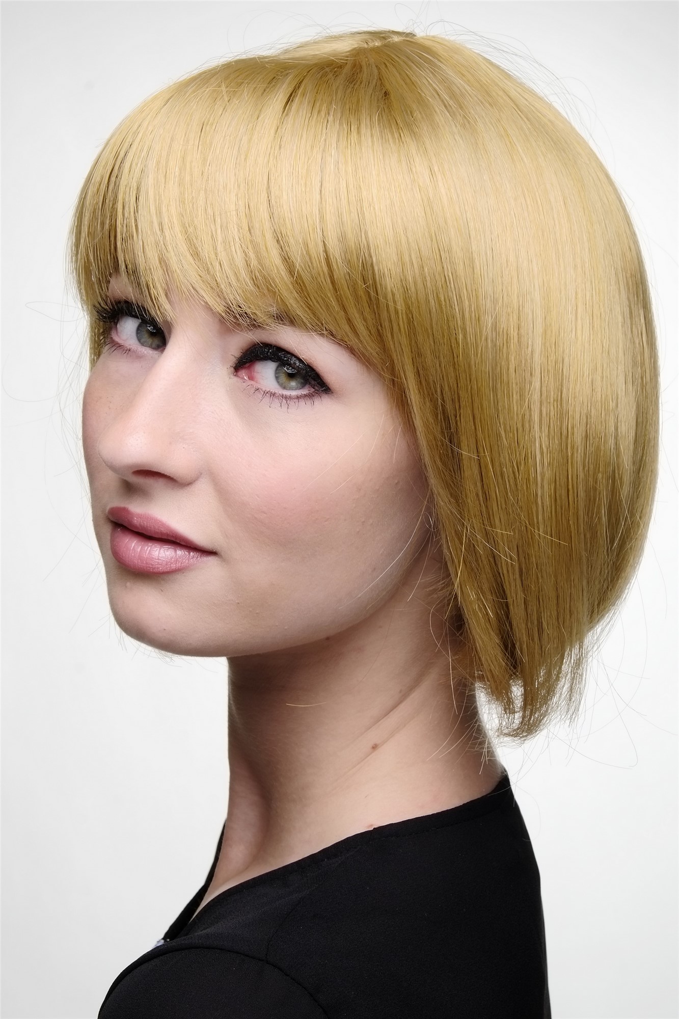 Lady wig women short Page Bob fringe bangs darker gold blond 703, view 3, WIG ME UP: Your Perücken Online Shop Quality Wigs, Ladies, golden blonde, straight, short