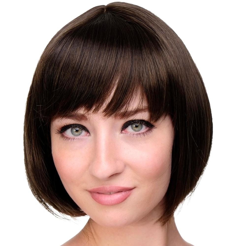 Dunkelbraune Bob Perücke für Frauen