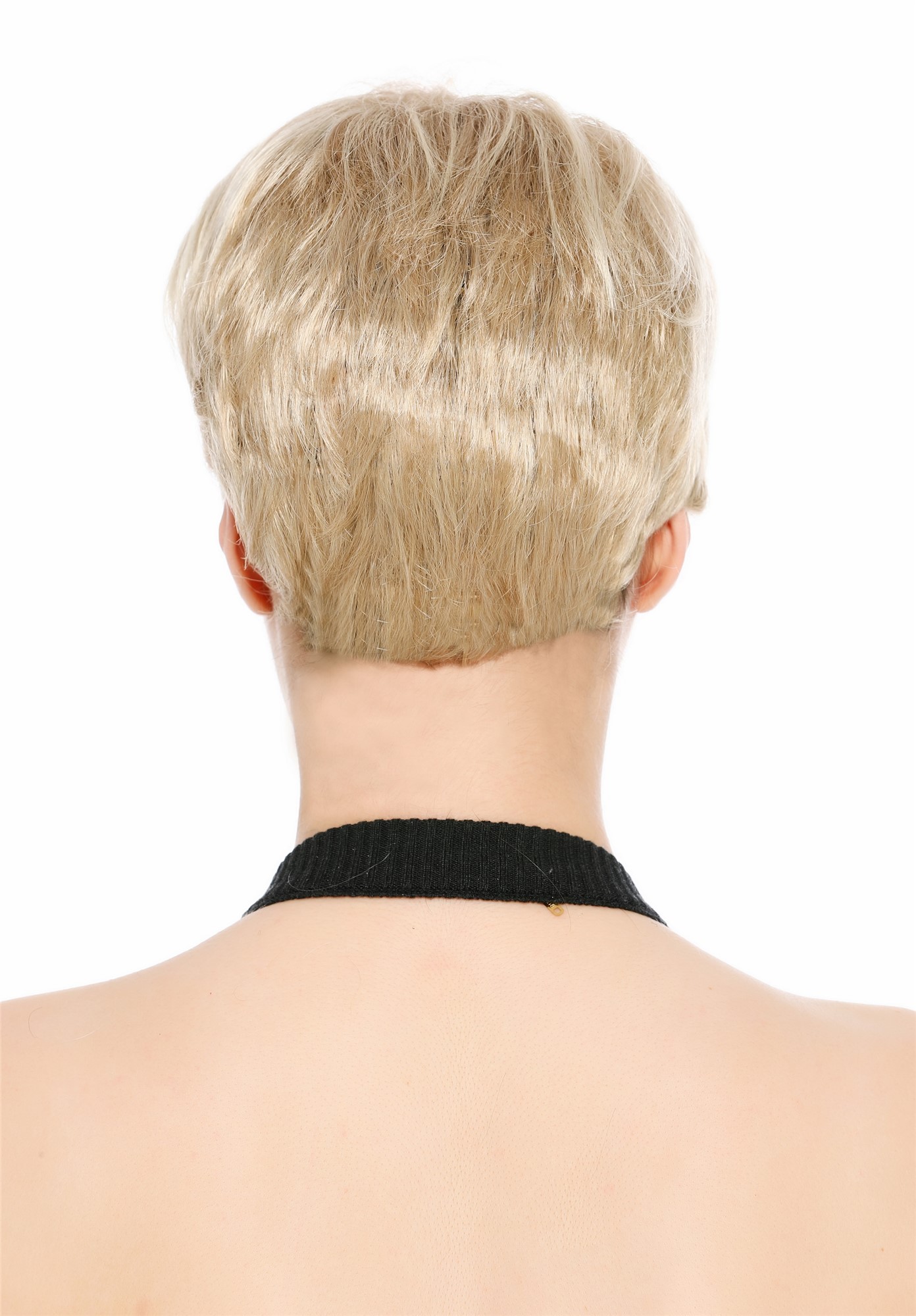 Perücke Damen Herren Frauen kurz androgyn burschikos gescheitelt Scheitel blond platin gesträhnt VK-61-16T613