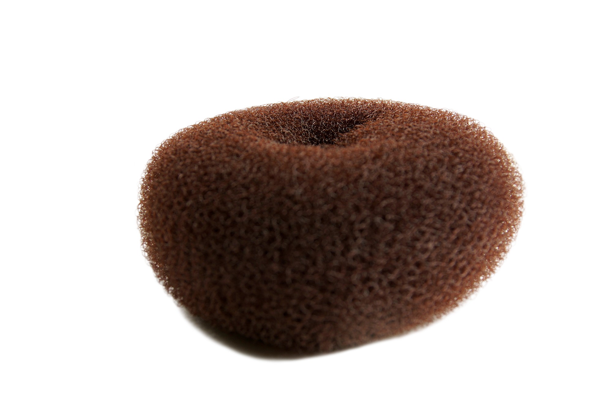Bun Cushion Donut as Base for Hairbun Hairknot brown 4x2 inches RH-046, front view, WIG ME UP: Your Perücken Online Shop Hairnets, Bun Cushions & More, Brown, straight, short